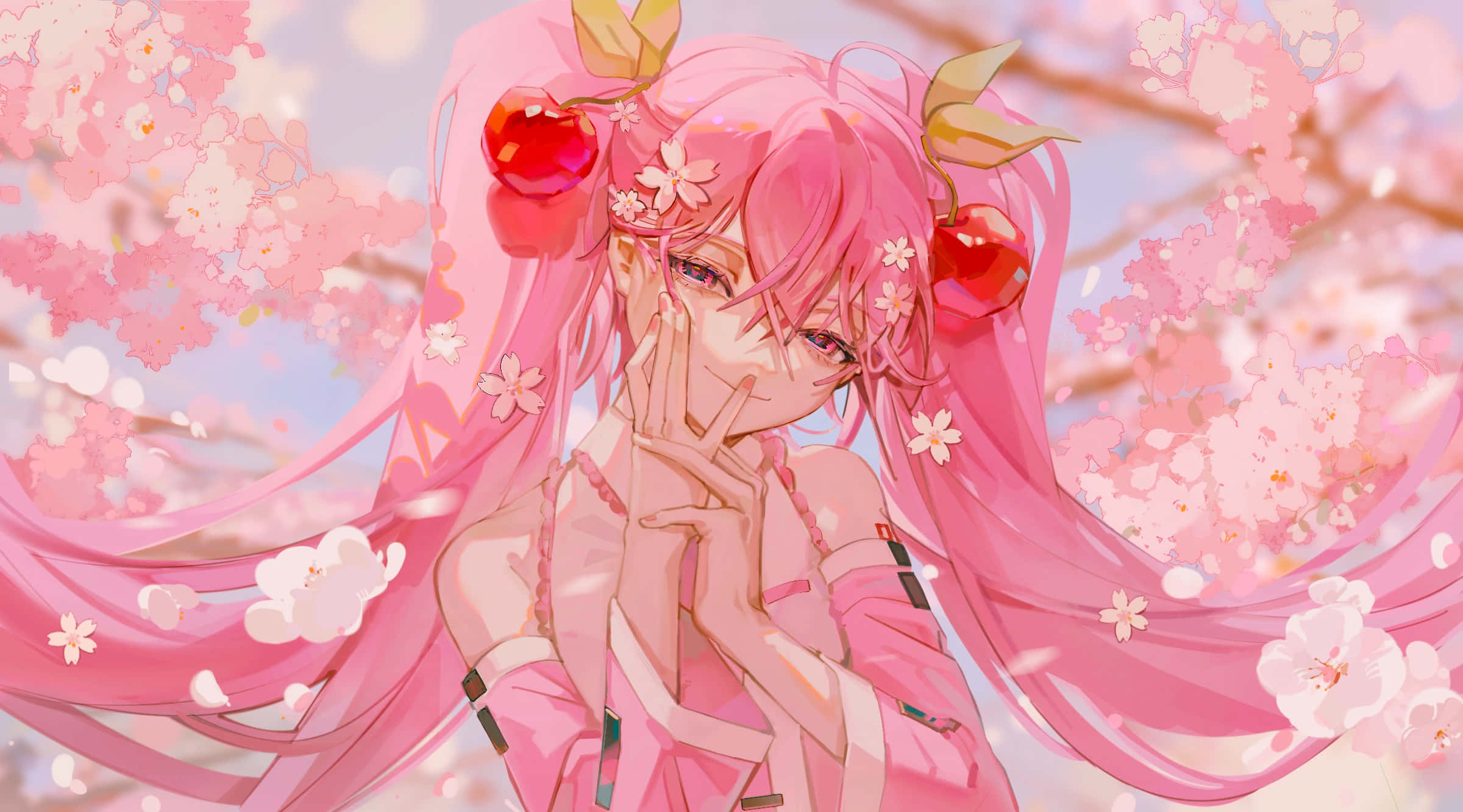 Den mystiske gudinnen for kirsebærblomster, Sakura Miku Bakgrunner