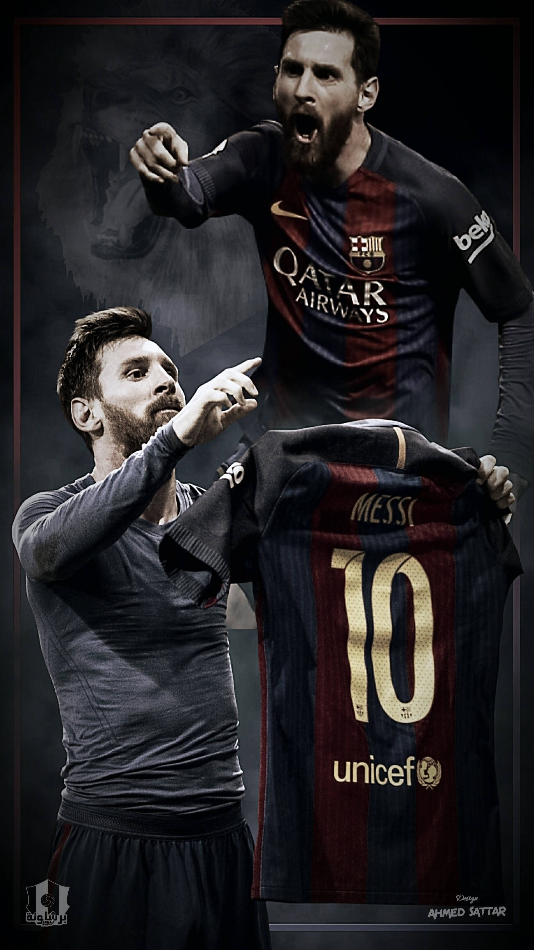 Den store Leo Messi brøler av spenning Bakgrunner