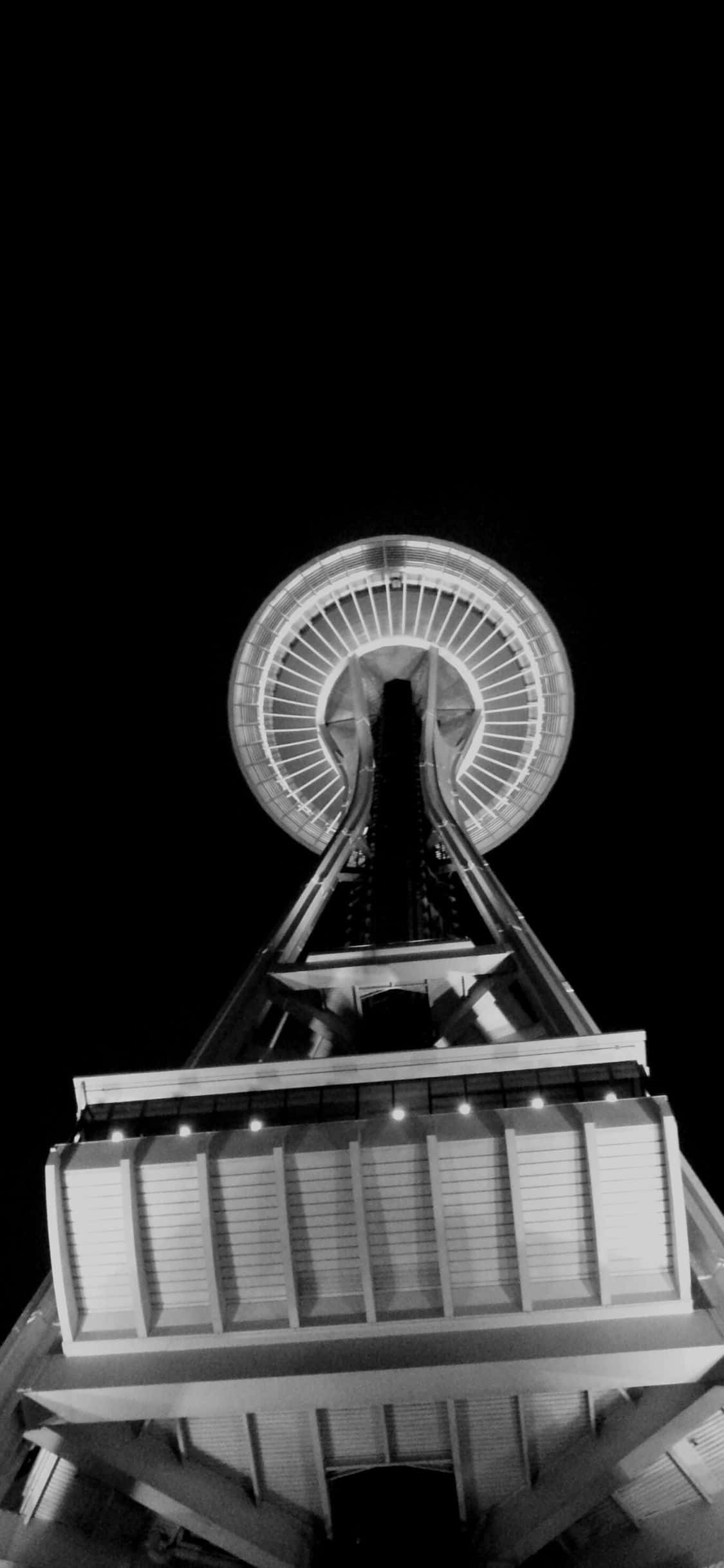 Den vakre Seattles skyline sett fra kanten av iPhone X Bakgrunner