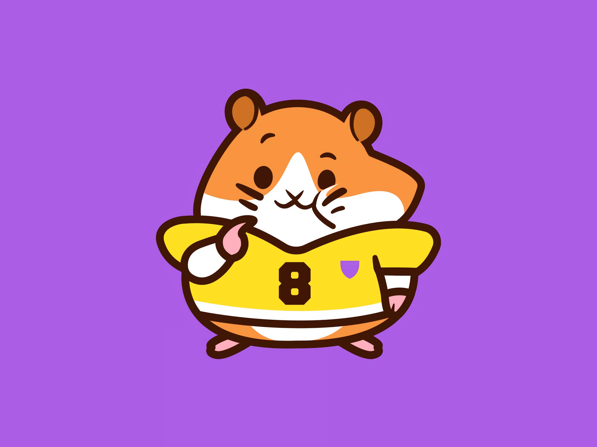 Søt tegneseriehamster iført fotballdrakt bakgrunn. — Søt estetisk GIF Bakgrunner