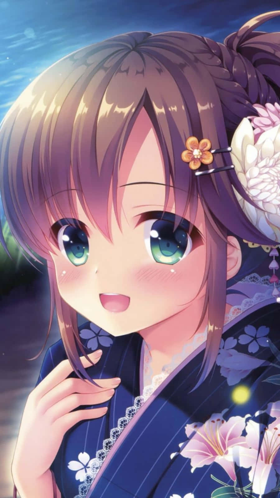Denne søte animejenta er ikke redd for å vise sin myke side Bakgrunner