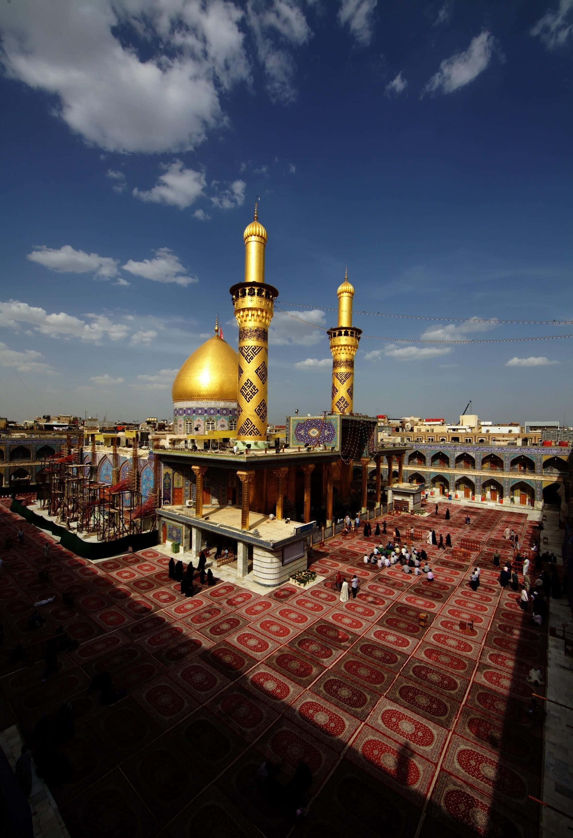 Det rolige landskapet i Karbala i skumringen Bakgrunner
