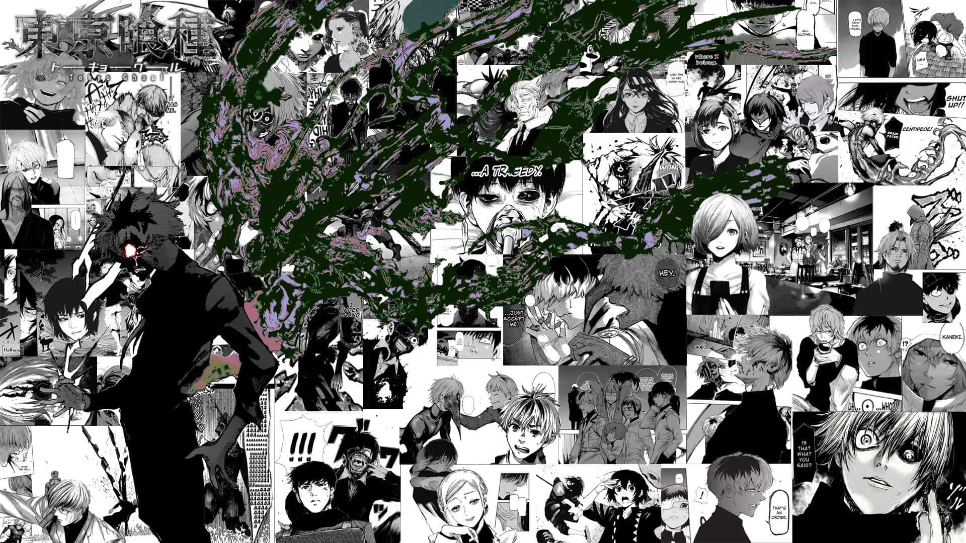 Detaljert illustrasjon av en levende Manga Panel Bakgrunner