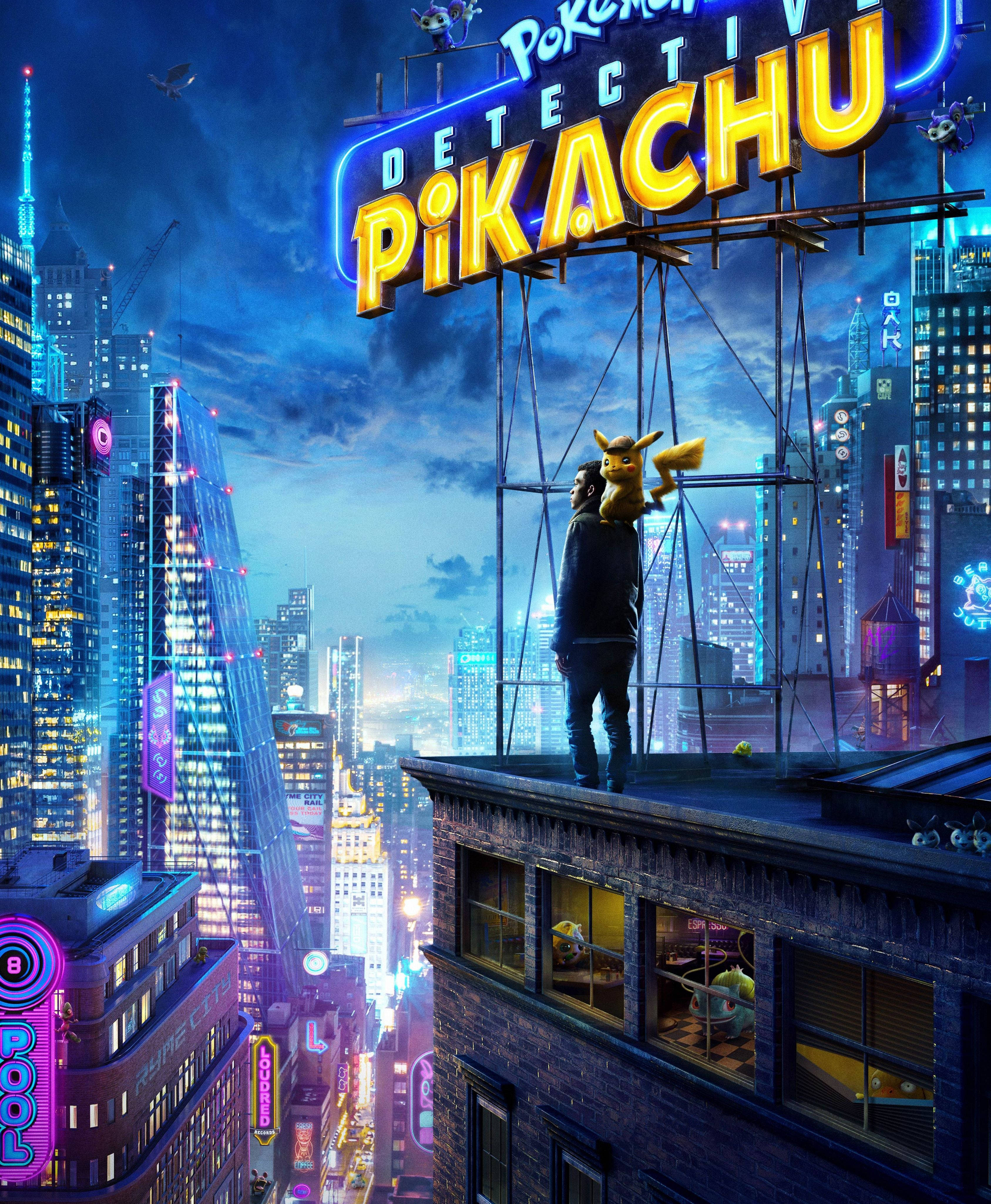 Detektiv Pikachu og mann på taket Bakgrunner