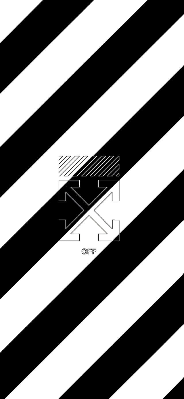 Diagonalstripemønster Off White iPhone Bakgrunner