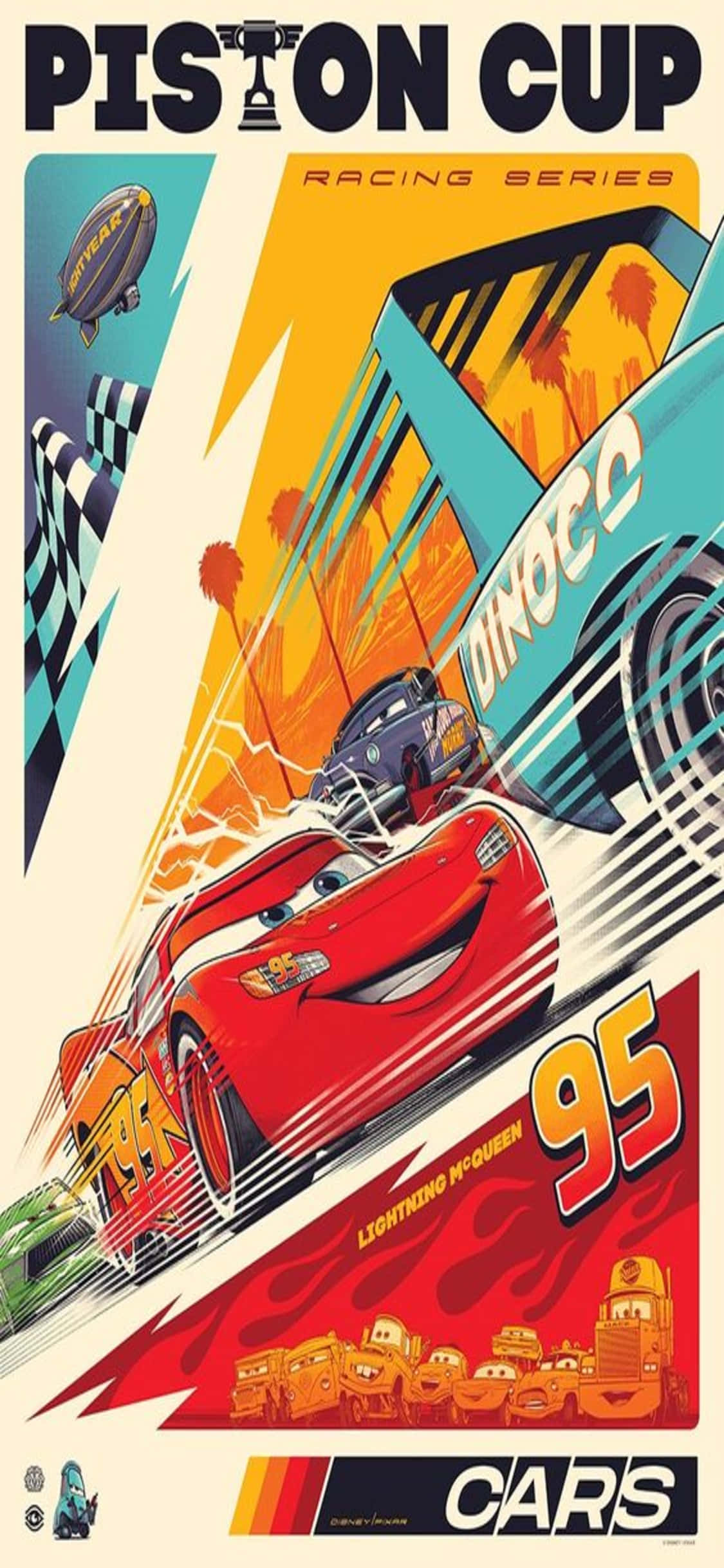 Digital Kunst Piston Cup iPhone X Cars Bakgrunn Bakgrunner