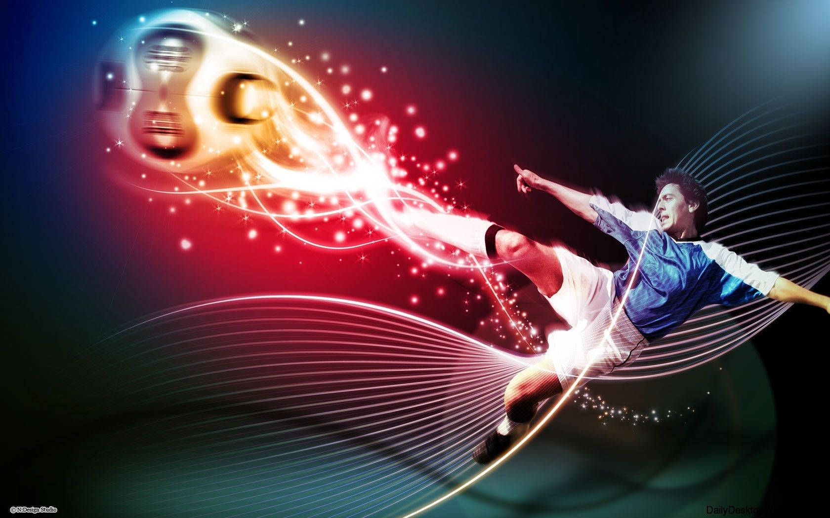Digitalt kunstverk Lionel Messi HD Fotball Bakgrunner
