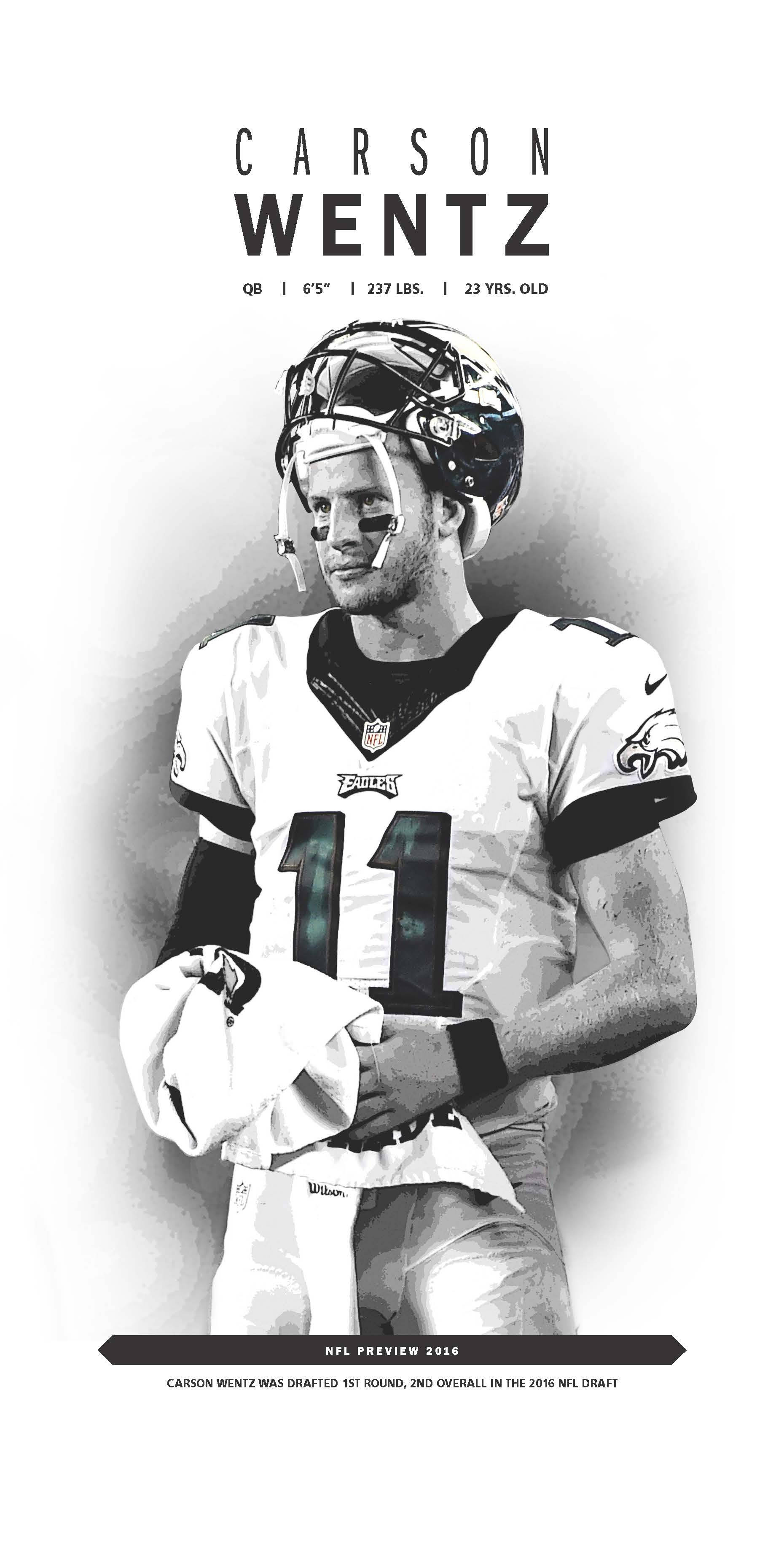Digitalt malt Carson Wentz Bakgrunner
