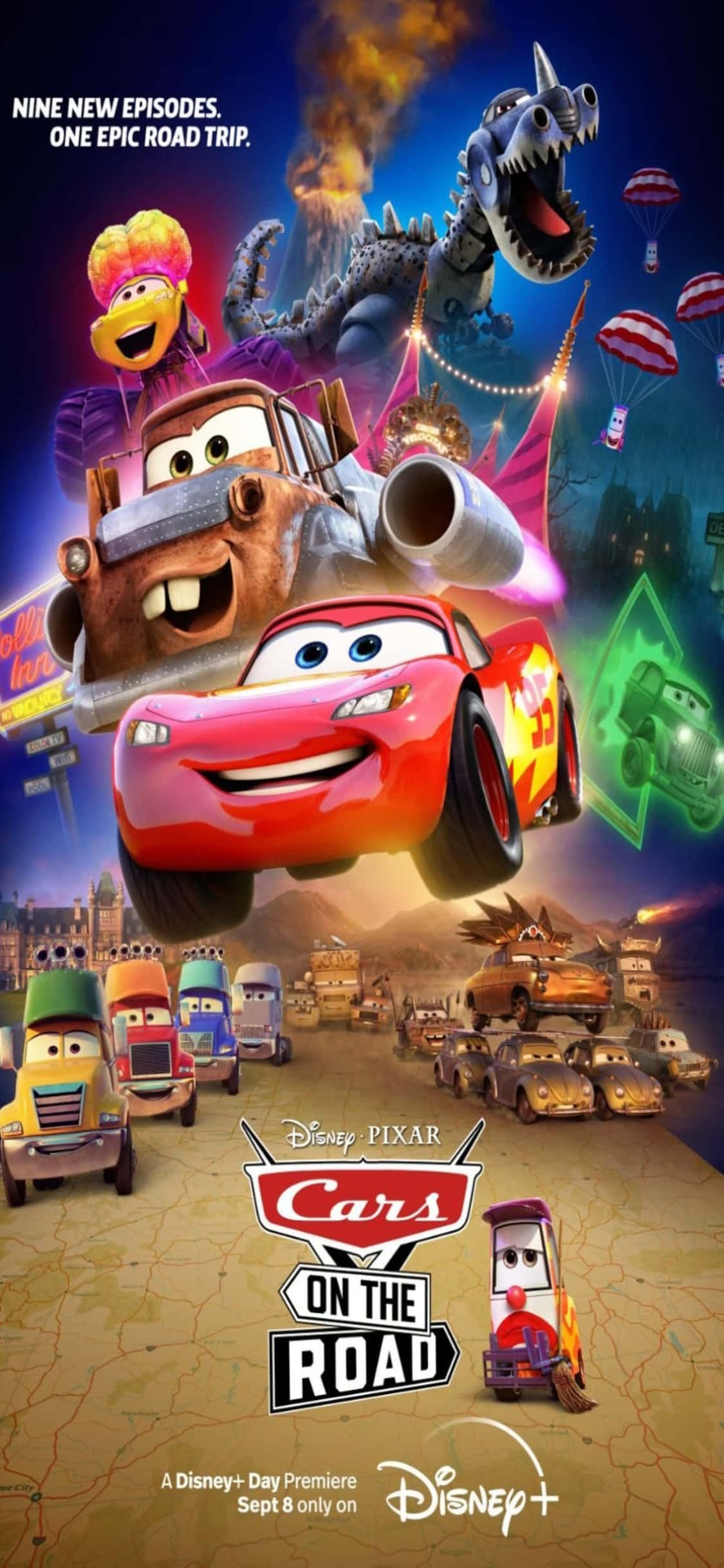 Disney animert film iPhone X biler bakgrunn Bakgrunner