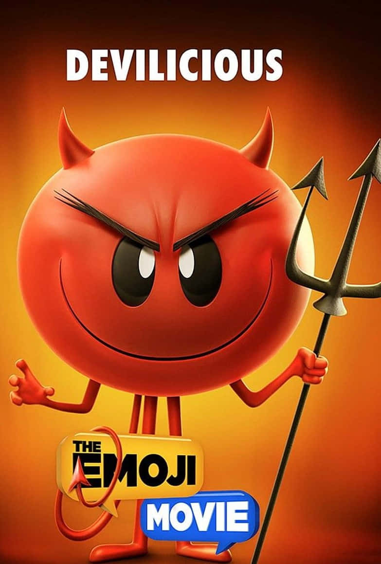 Djevel-emoji fra Emoji-filmen Bakgrunner