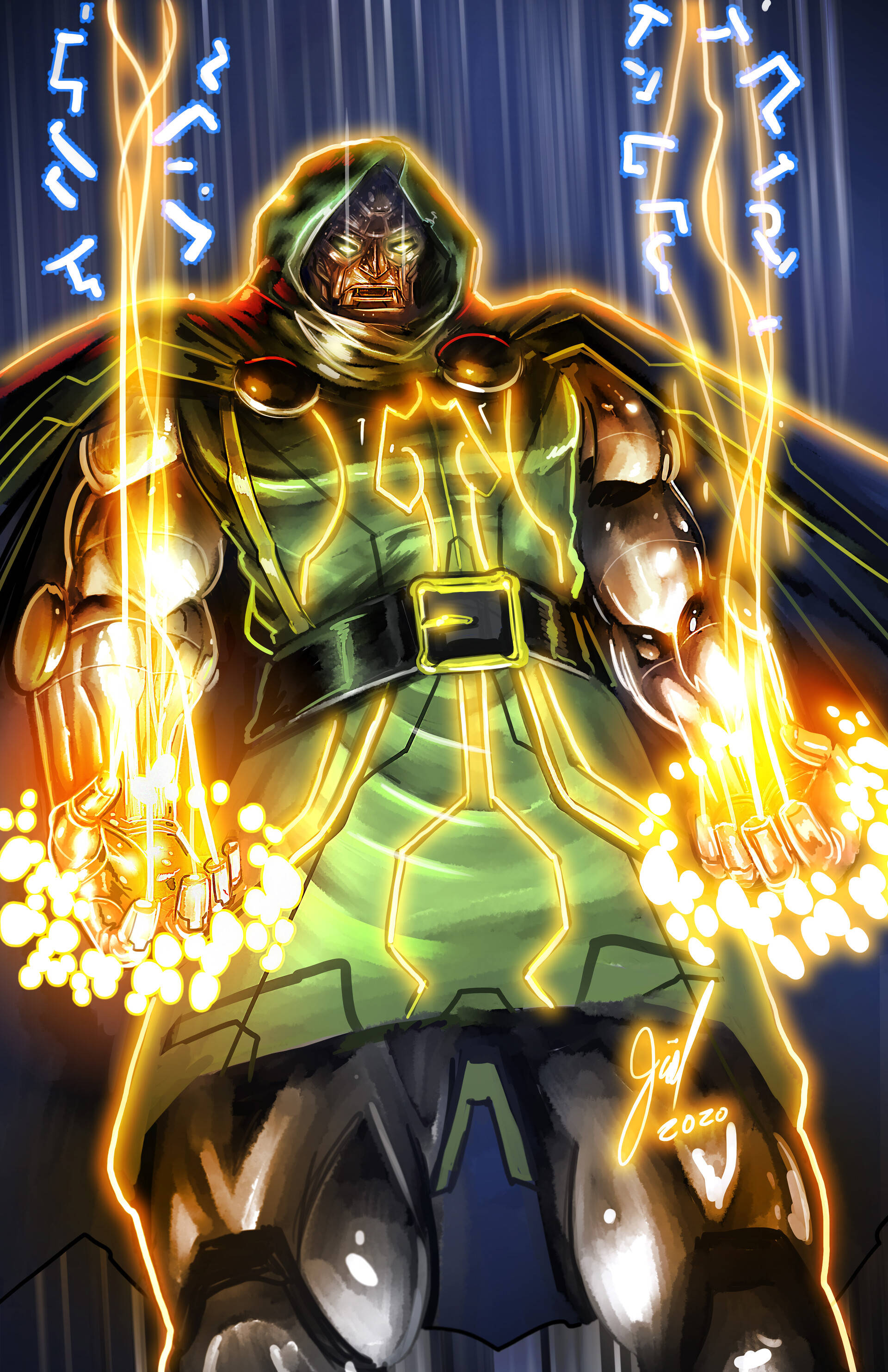 Doctor Doom Hansker Lasere Bakgrunner