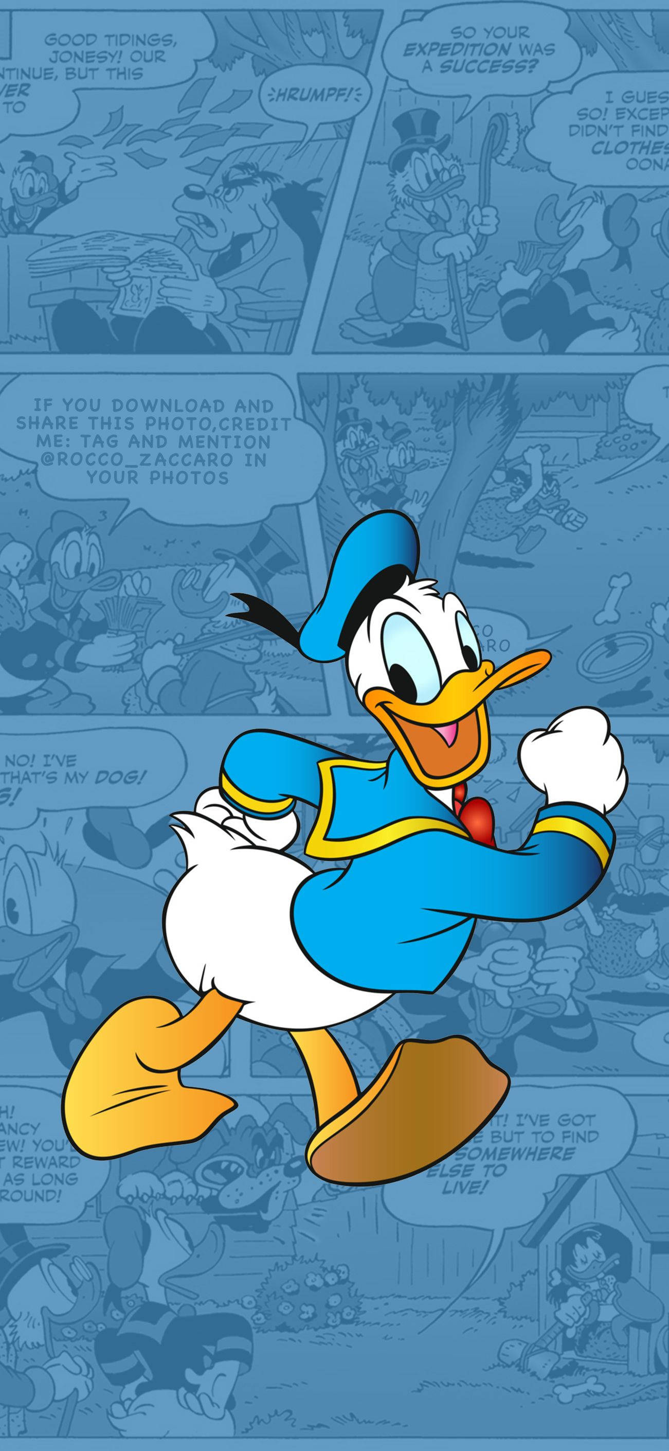 Donald Tegneserieillustrasjon Bakgrunner