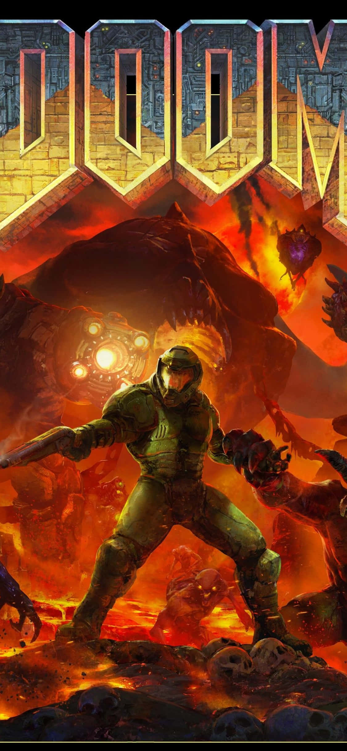 Doom Logo Topp iPhone Xs Bakgrunn Bakgrunner
