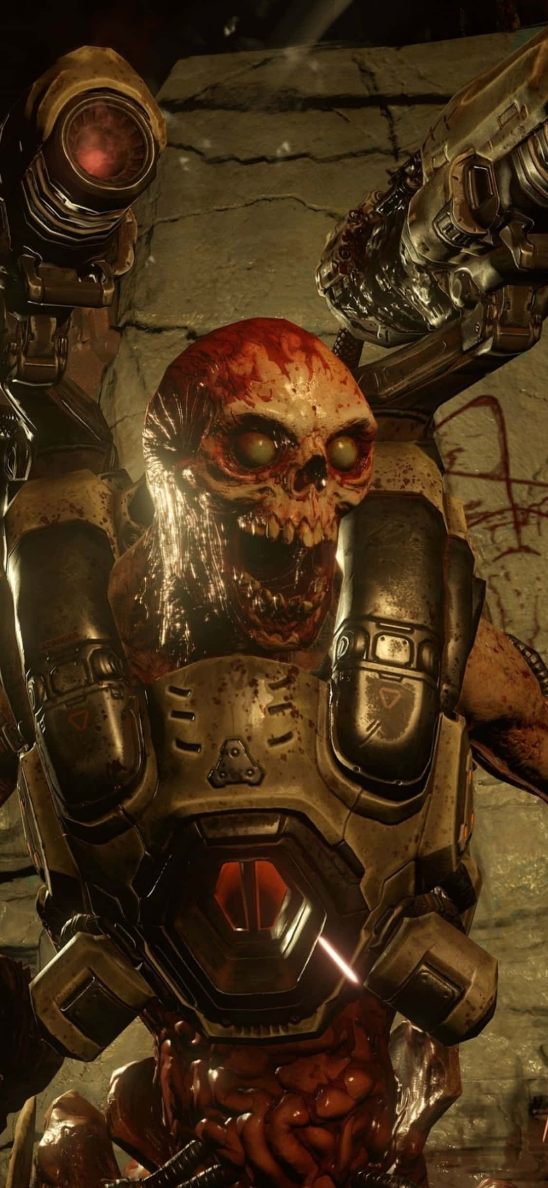 Doom Skalle Demon iPhone Xs Bakgrunn Bakgrunner