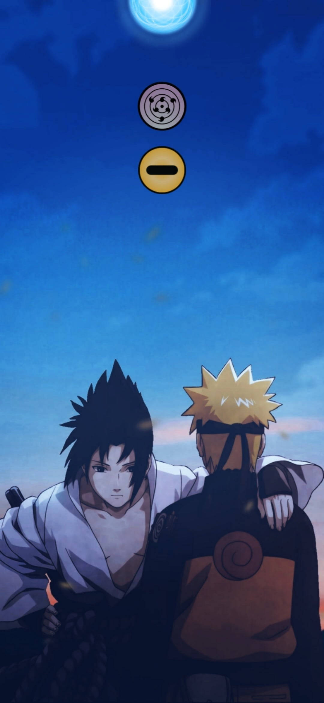 Dot Notch Naruto Og Sasuke Bakgrunner