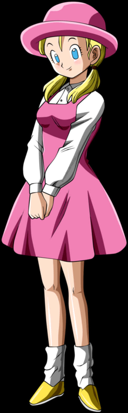 Dragon Ball-karakter i rosa kjole Bakgrunner