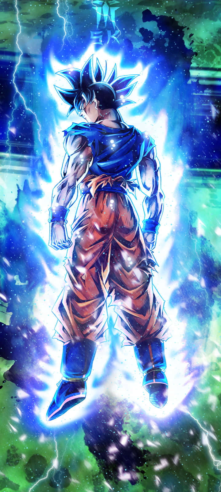 Dragon Ball Z Goku lyser blått Bakgrunner