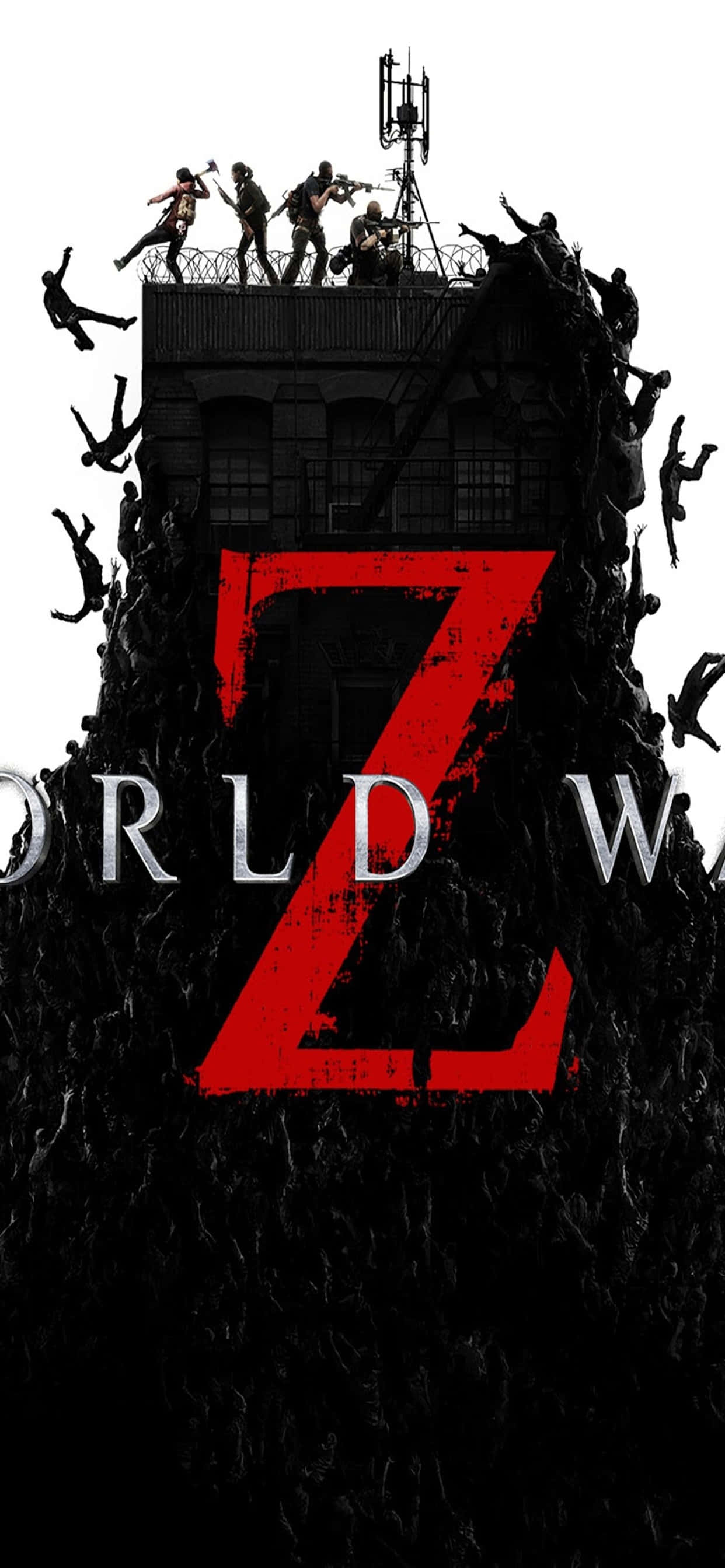 Dramatisk World War Z-scene på en iPhone Xs Max Bakgrunner