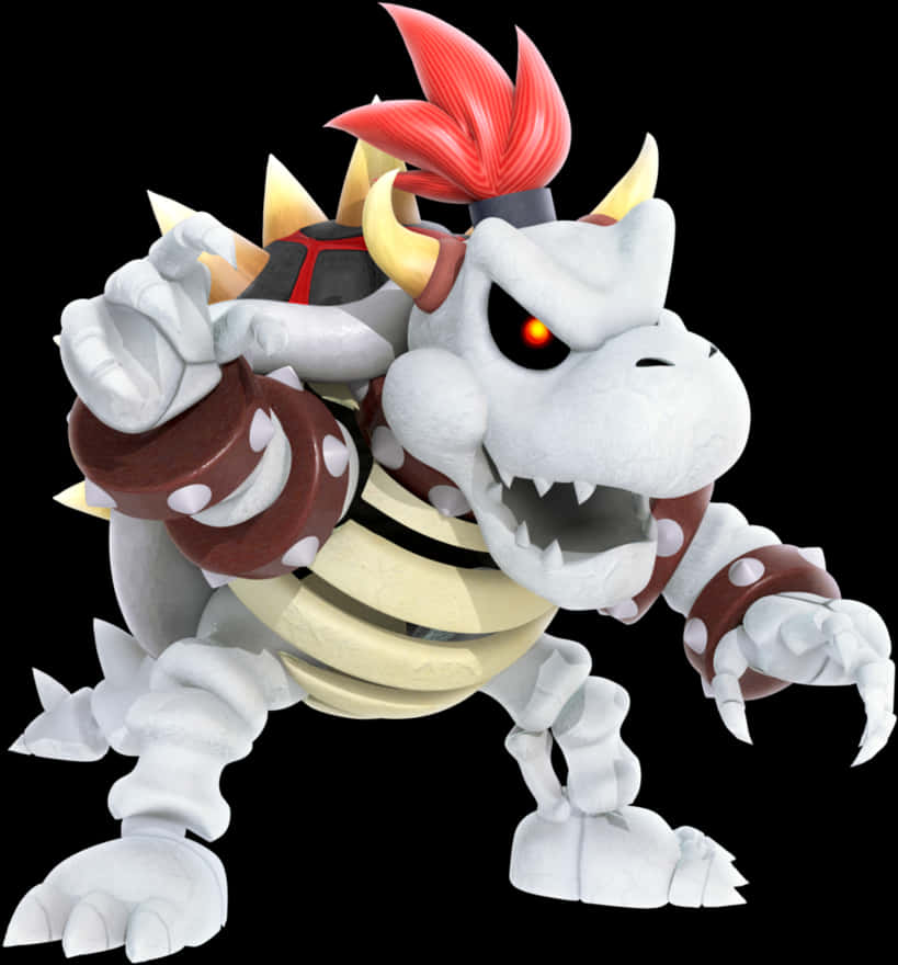Dry Bowser karakterrender Bakgrunner