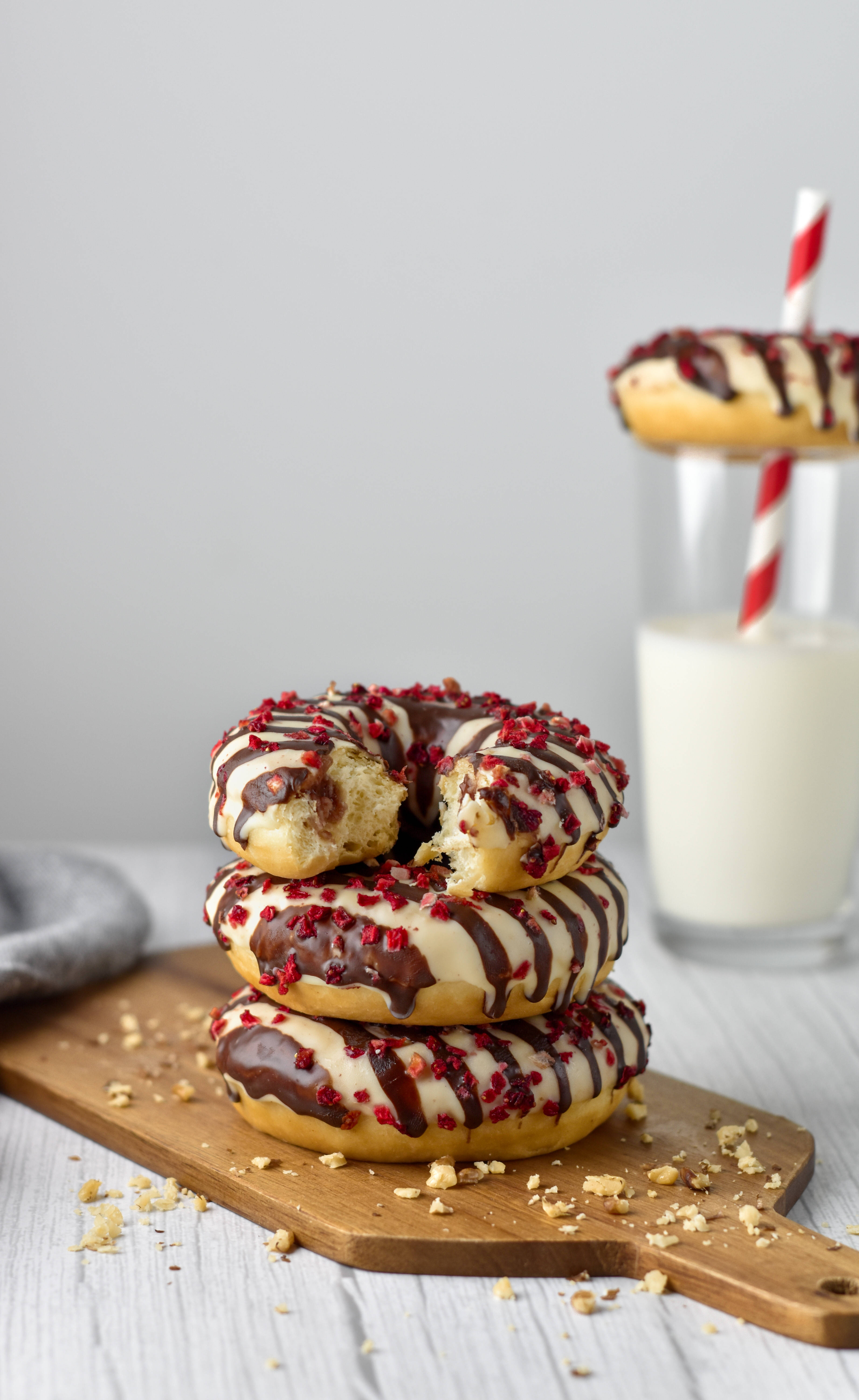 Dryssede Bakverkdonuts Bakgrunner
