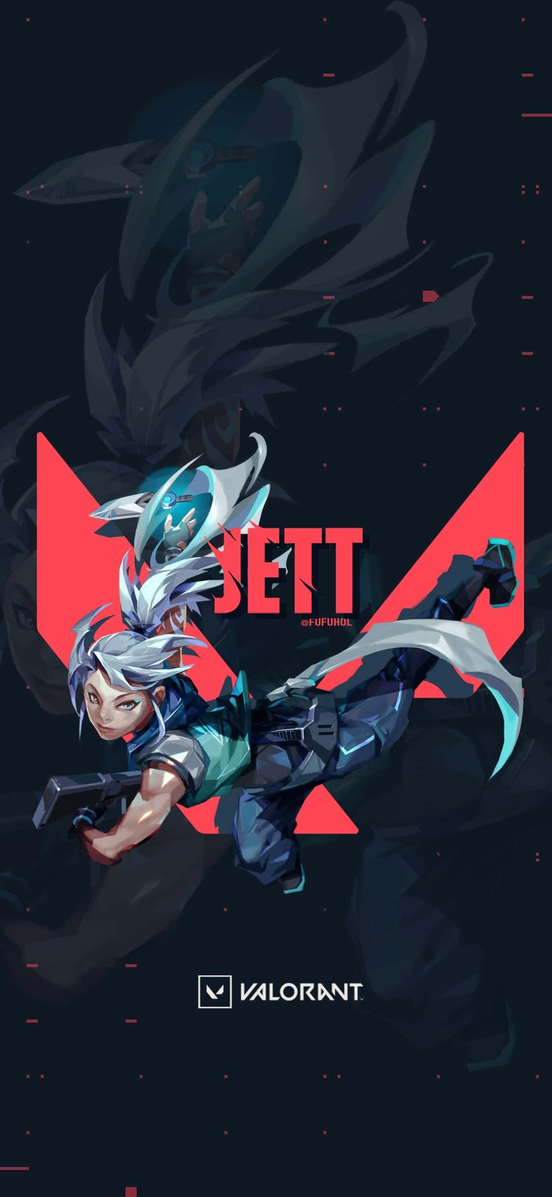 Duelist Agent Jett iPhone X Valorant Bakgrunn Bakgrunner