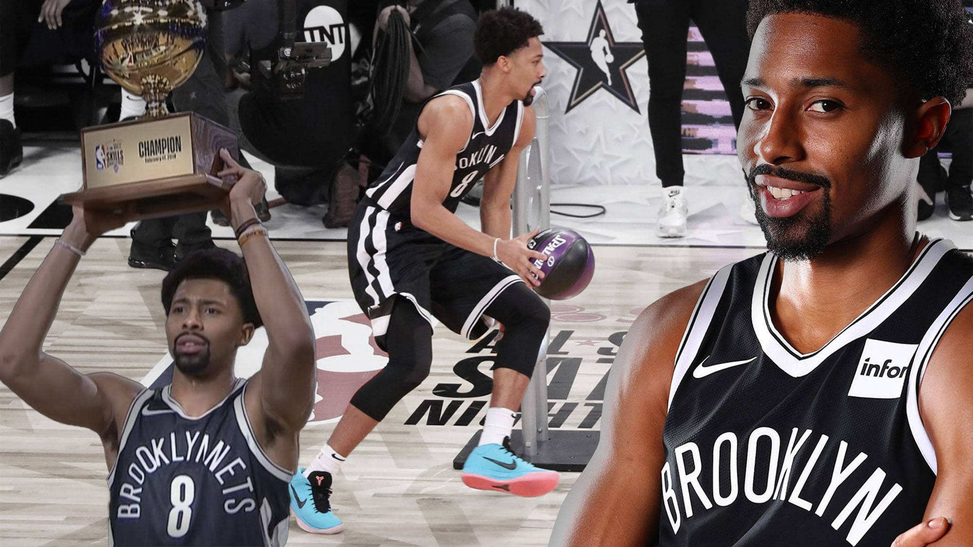 Dyktige Spencer Dinwiddie Bakgrunner
