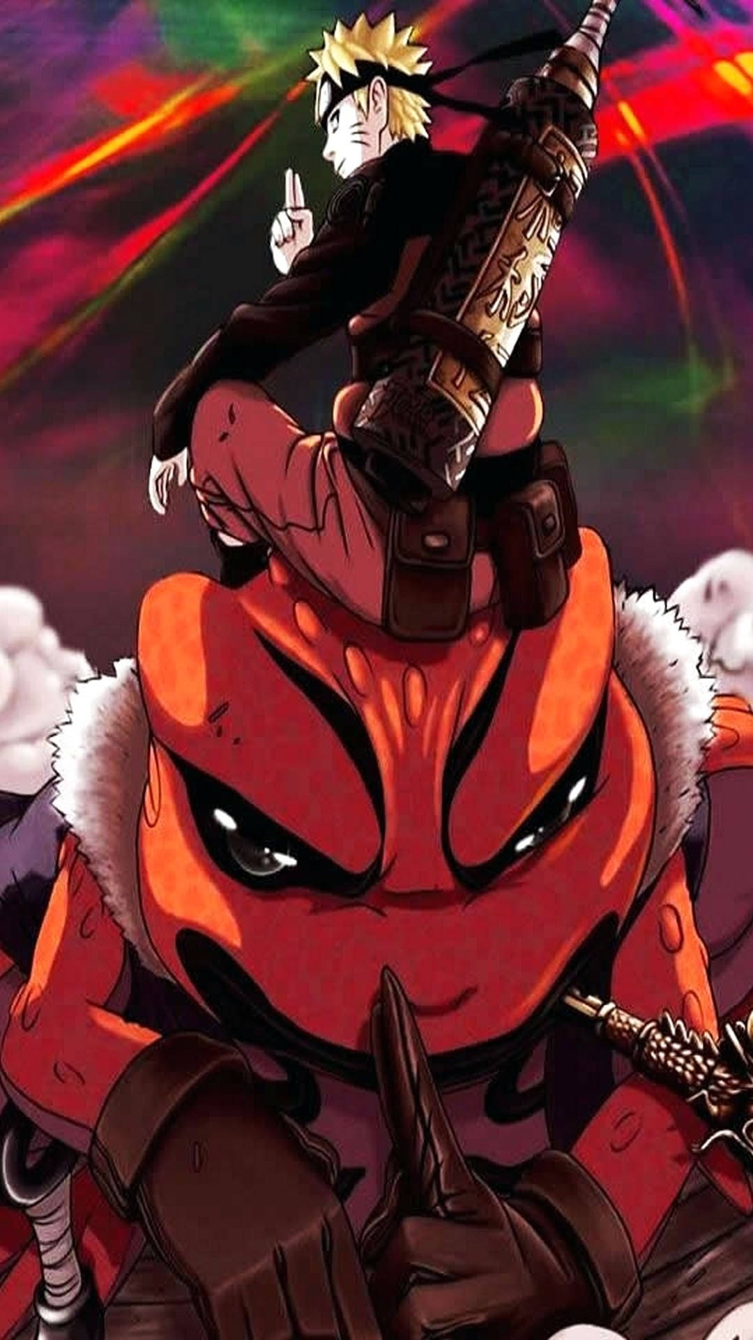 Dynamisk Naruto Uzumaki i aksjon Bakgrunner