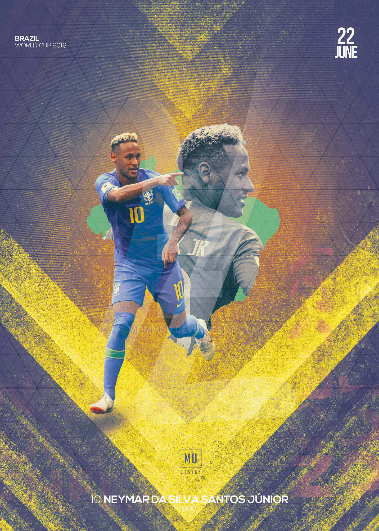 Dynamisk Neymar Jr i aksjon under en profesjonell fotballkamp Bakgrunner