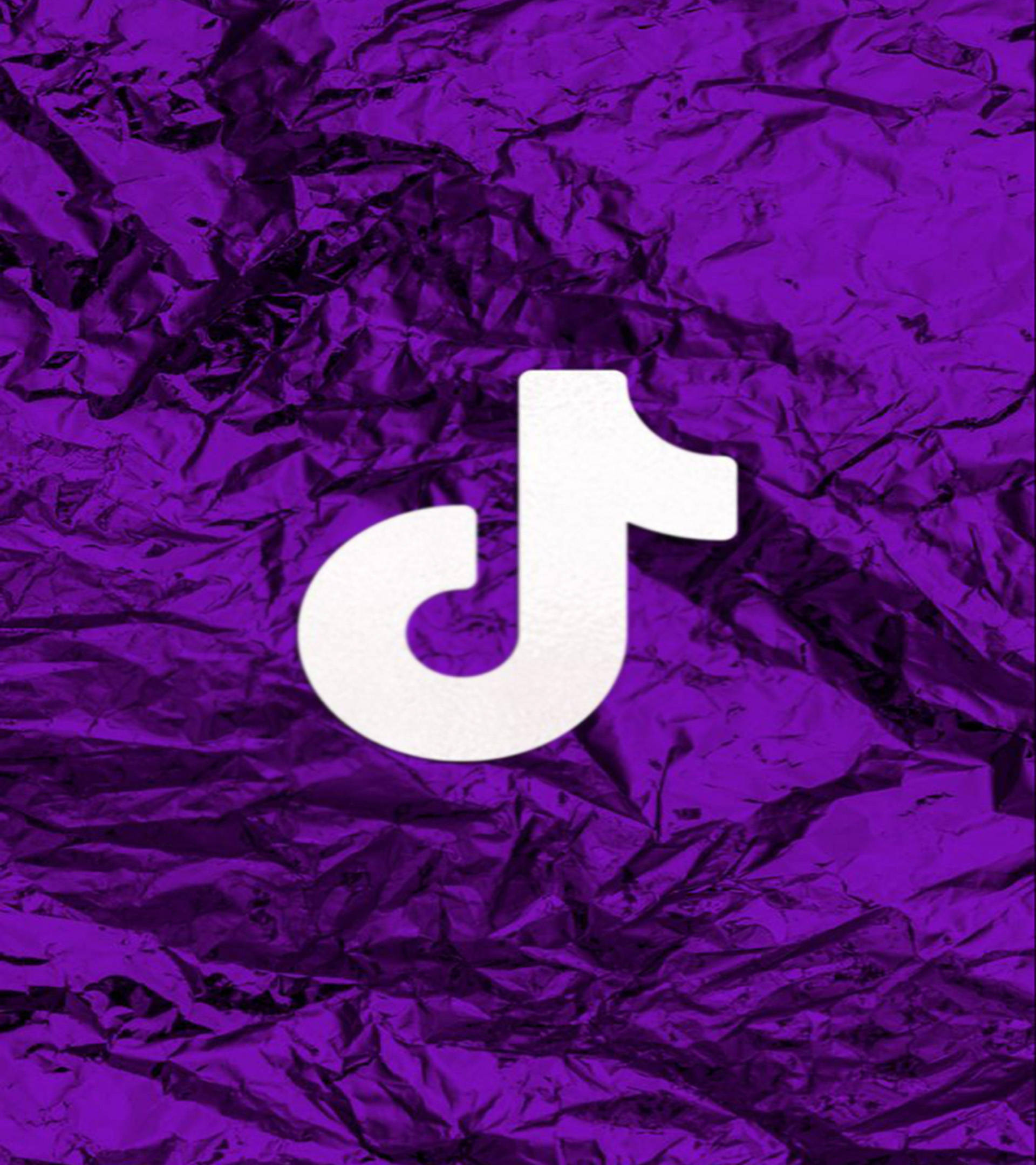 Dyp lilla drapert stoff TikTok-logo Bakgrunner