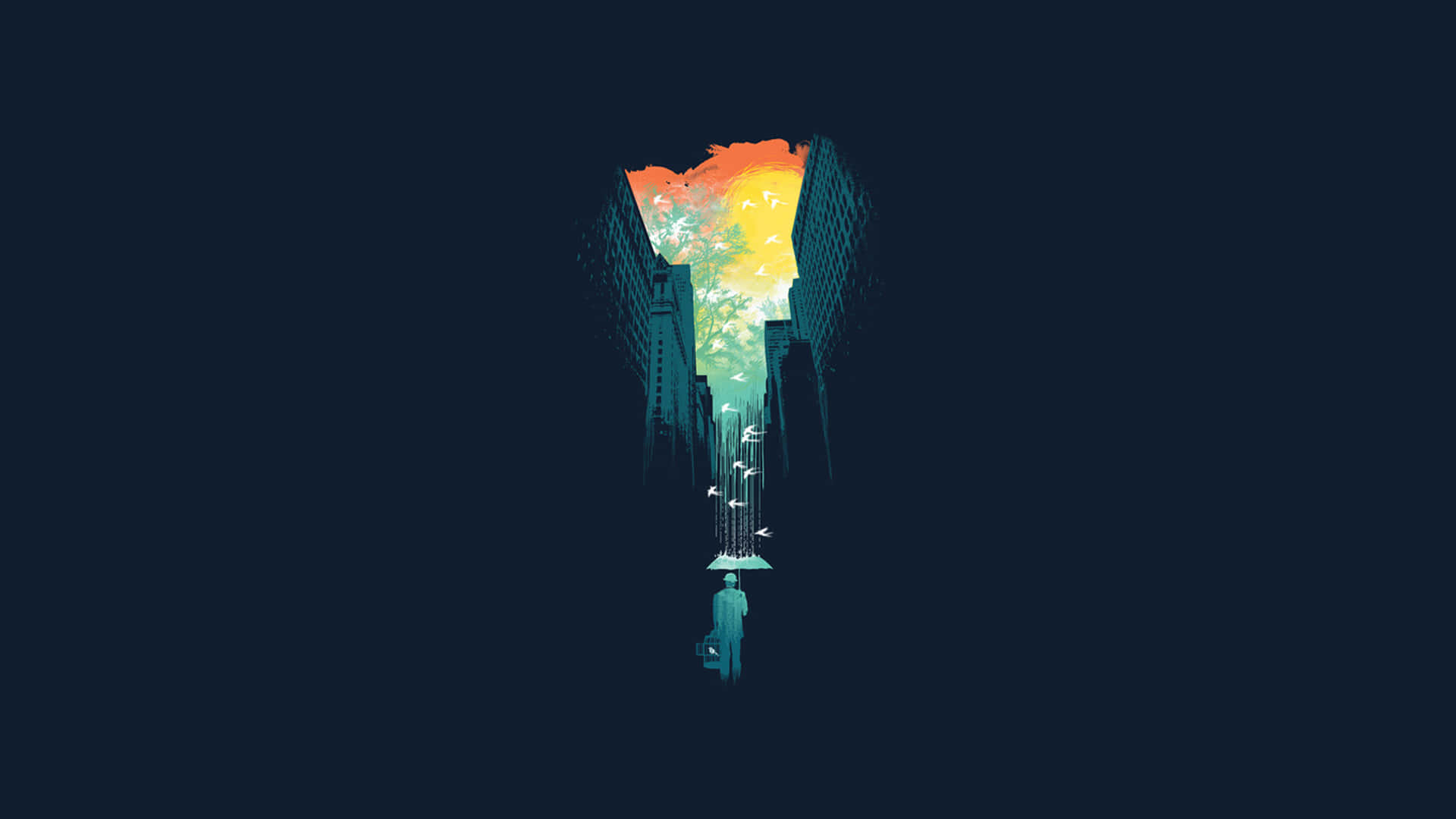 Dyster men levende by minimal bakgrunn Bakgrunner