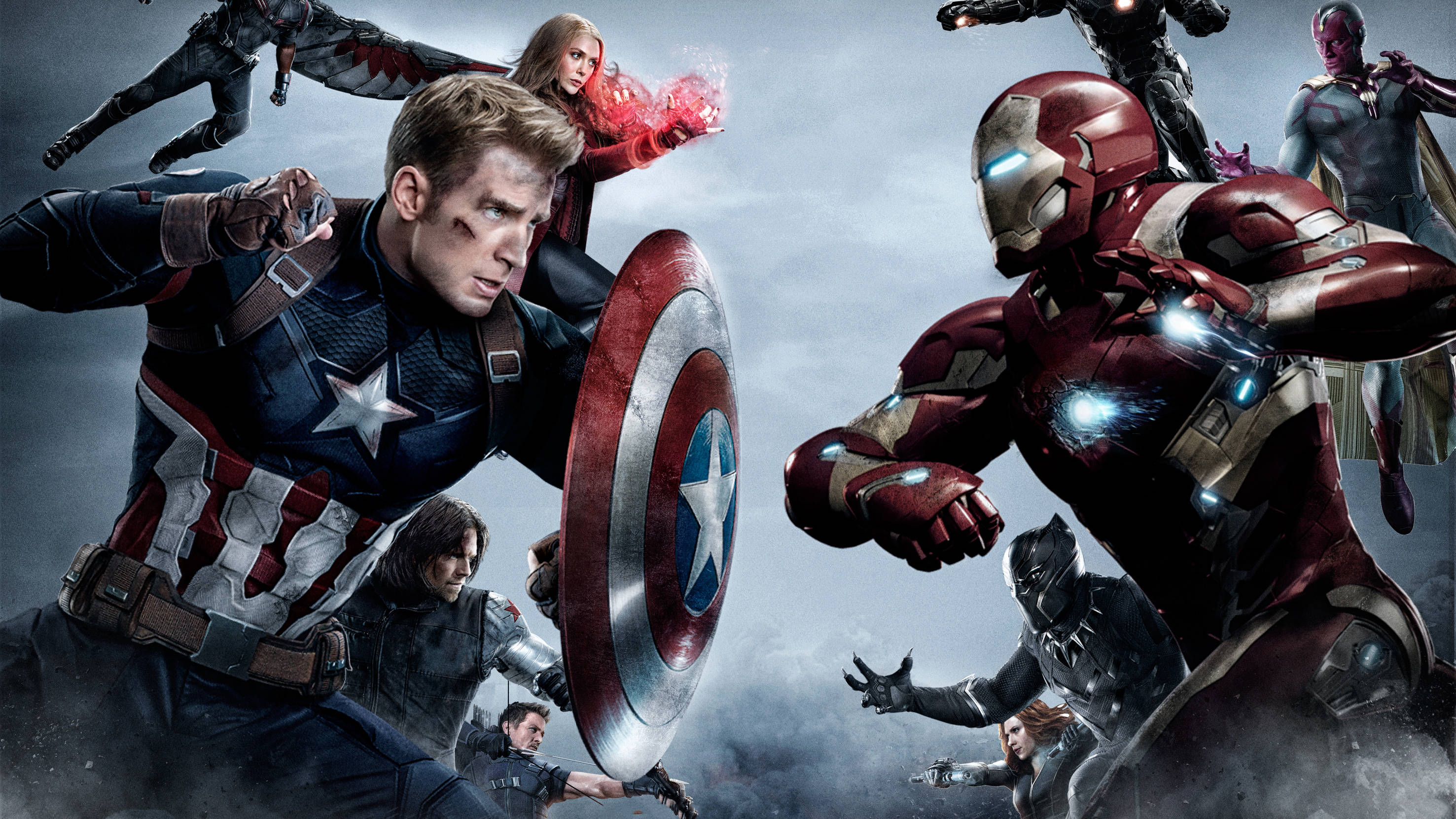 Dyster plakat Captain America Civil War Bakgrunner
