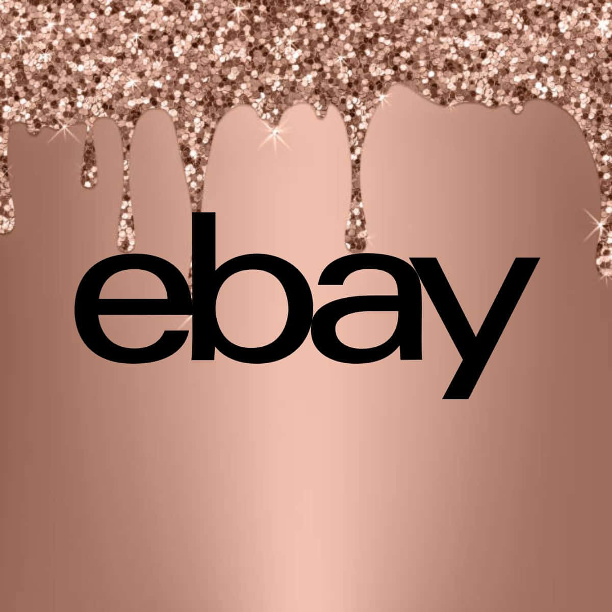 eBay UK-logo i roségull Bakgrunner