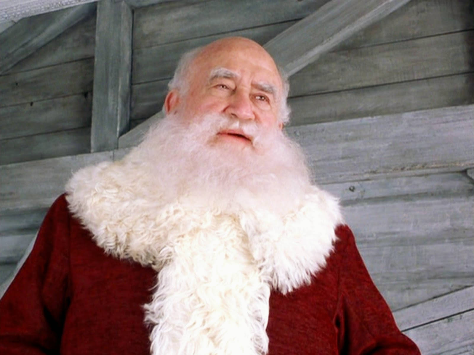 Edward Asner i Santa Claus-antrekk Bakgrunner