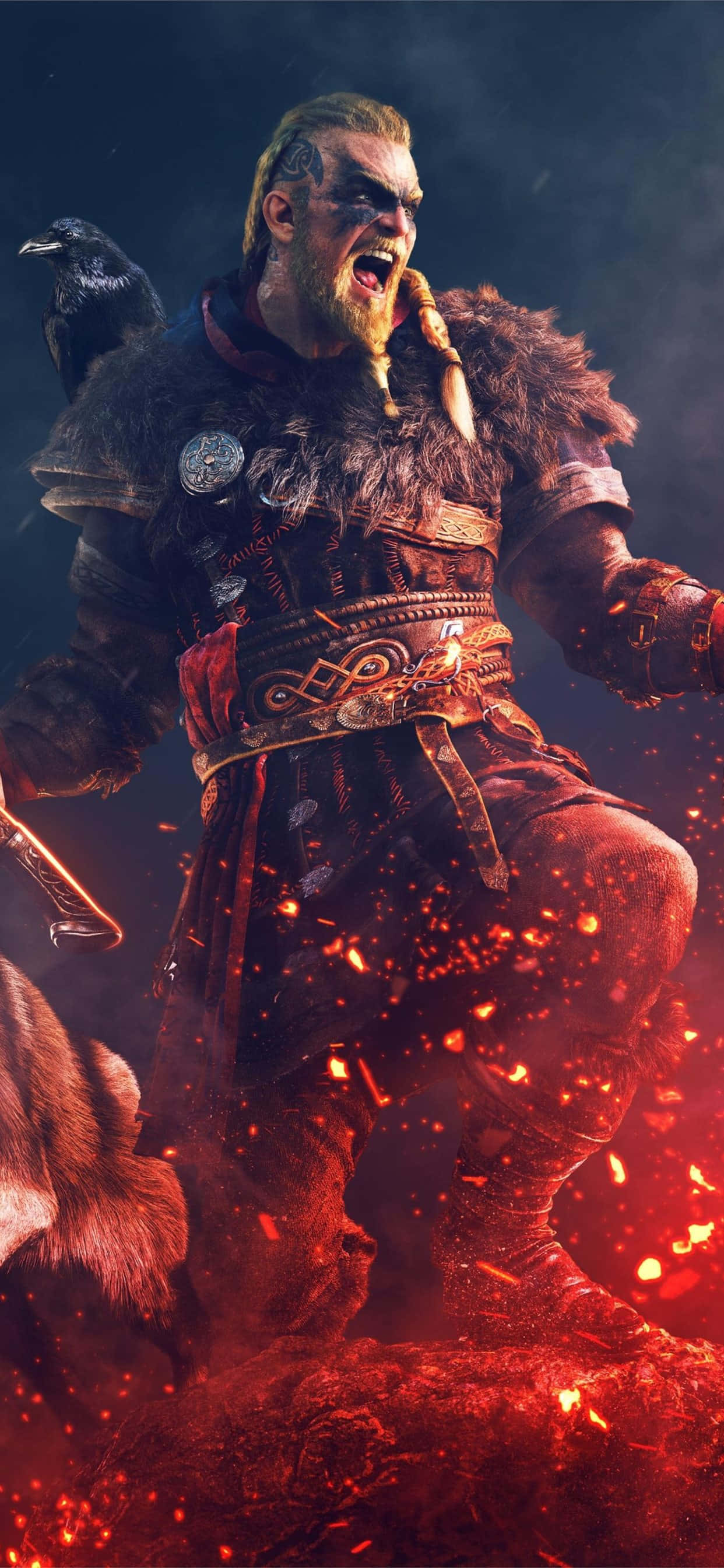 Eivor Battle Chant iPhone Xs Max Assassin's Creed Valhalla Bakgrunn Bakgrunner