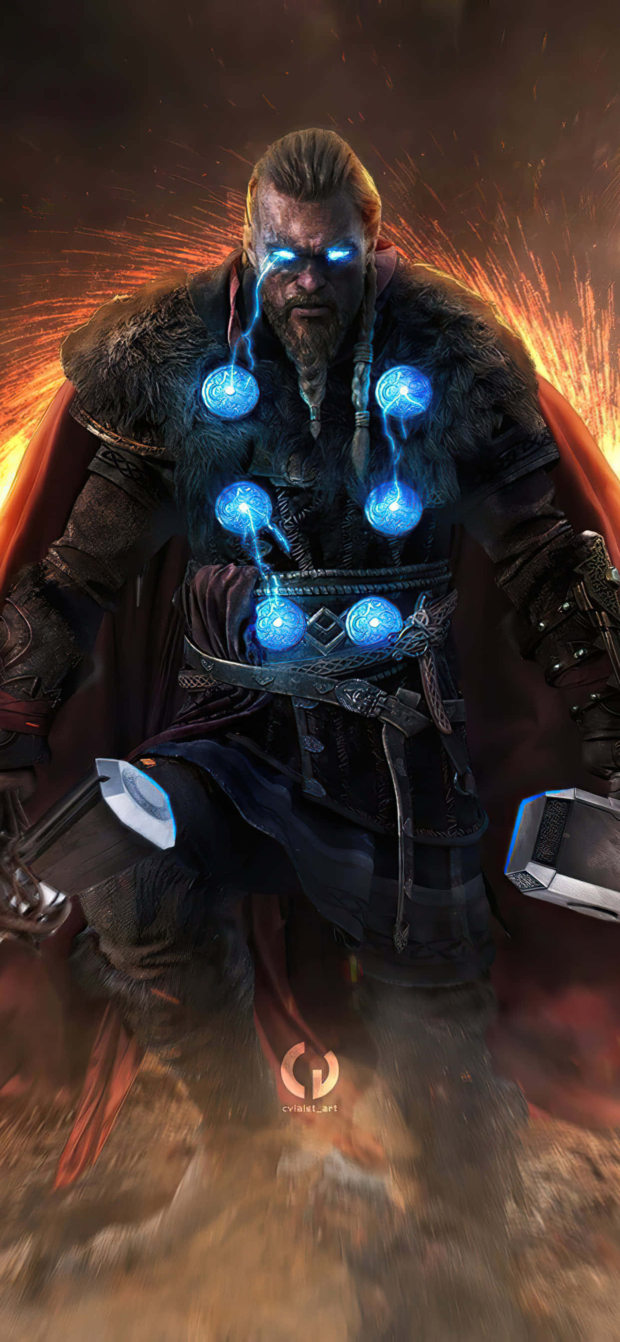 Eivor Lynets Gud iPhone Xs Max Assassin's Creed Valhalla Bakgrunn Bakgrunner