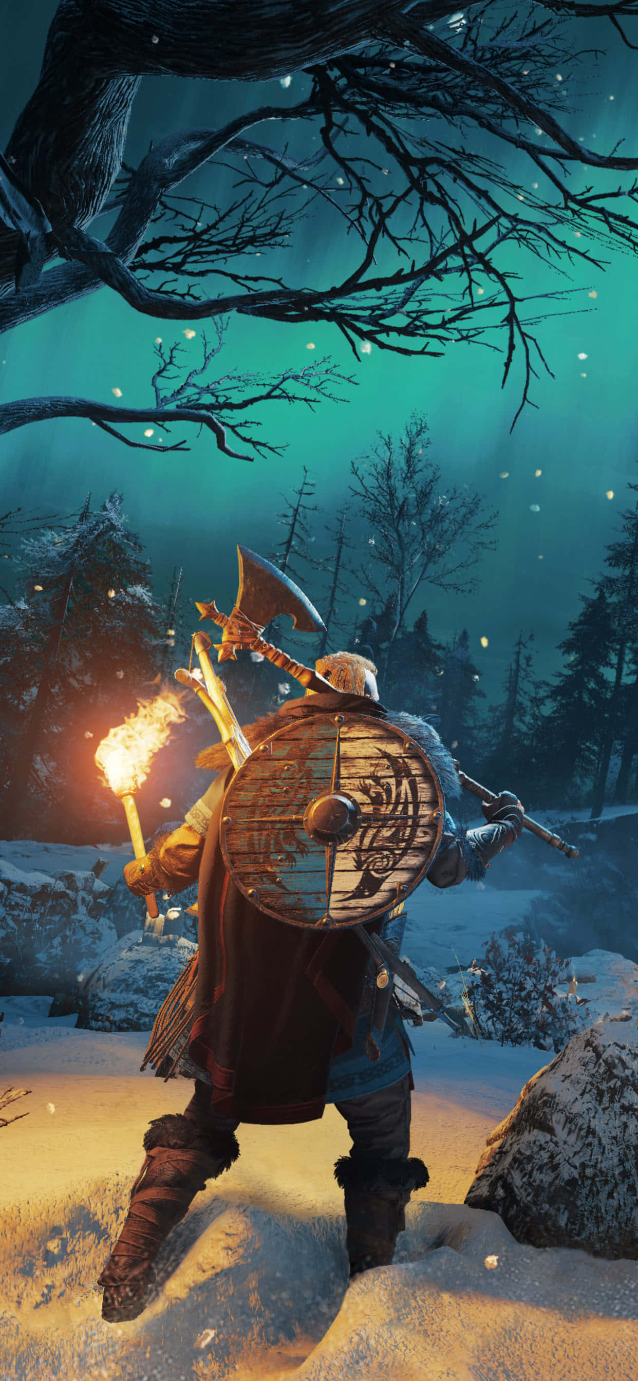 Eivor øks iPhone Xs Max Assassin's Creed Valhalla-bakgrunn Bakgrunner