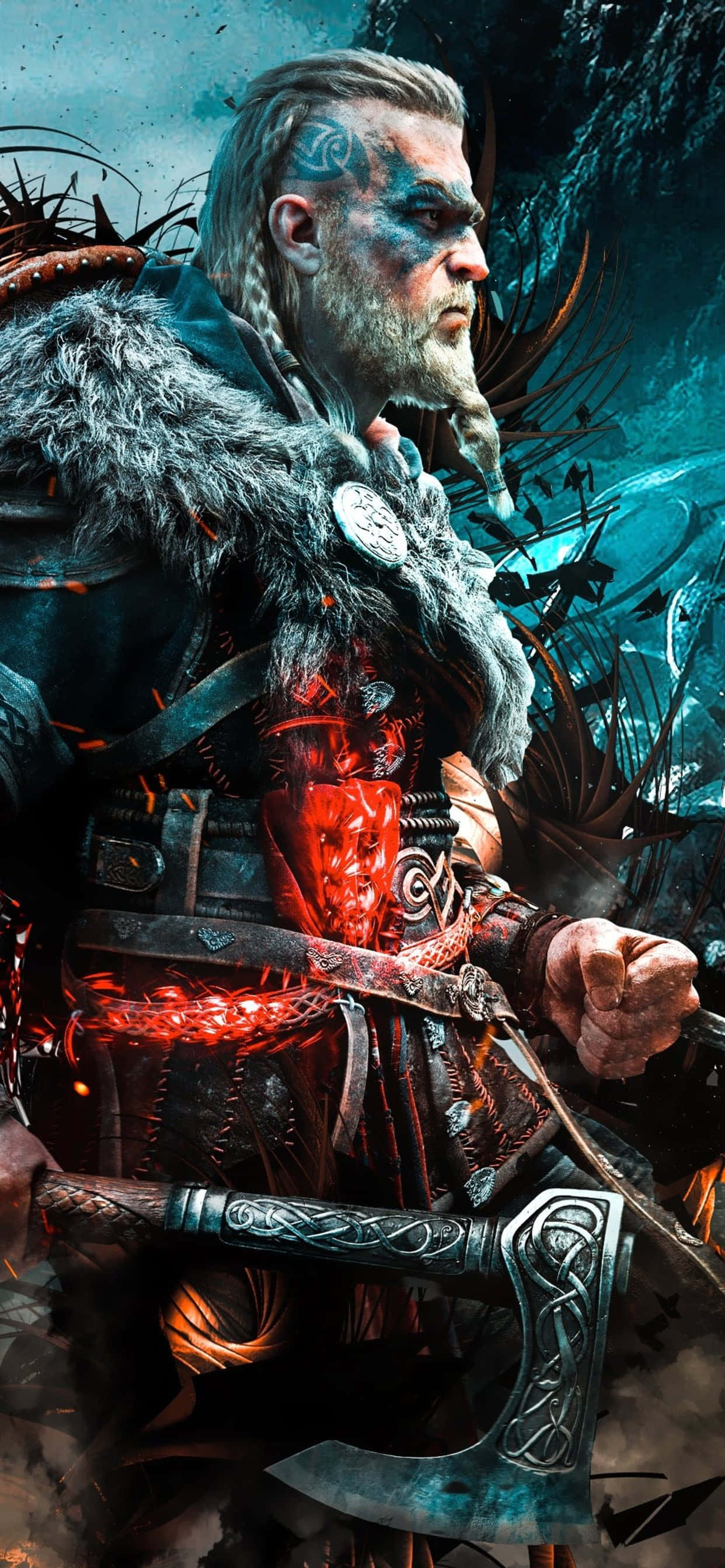 Eivor Varinsdottir iPhone Xs Max Assassin's Creed Valhalla Bakgrunn Bakgrunner