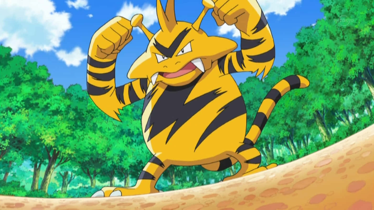 Electabuzz i Pokemon Anime Bakgrunner