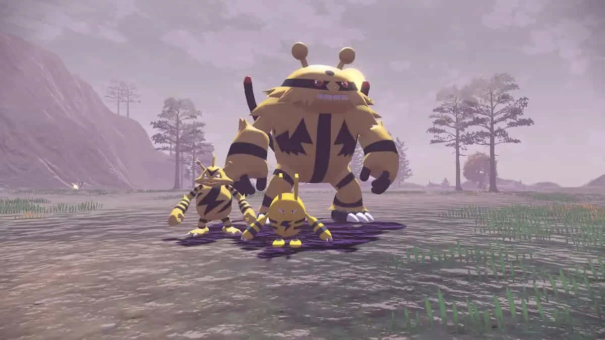 Electabuzz med Electivire og Elekid Bakgrunner