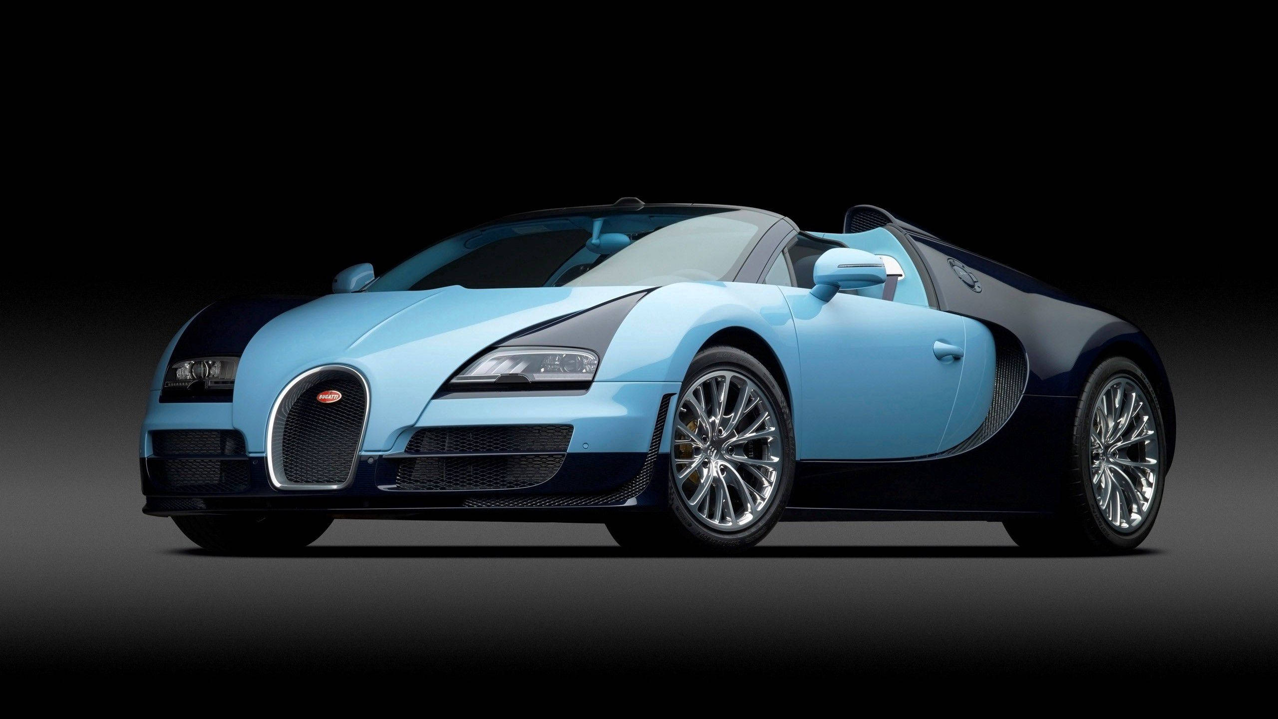 Elegant Blå Bugatti Veyron Bakgrunner