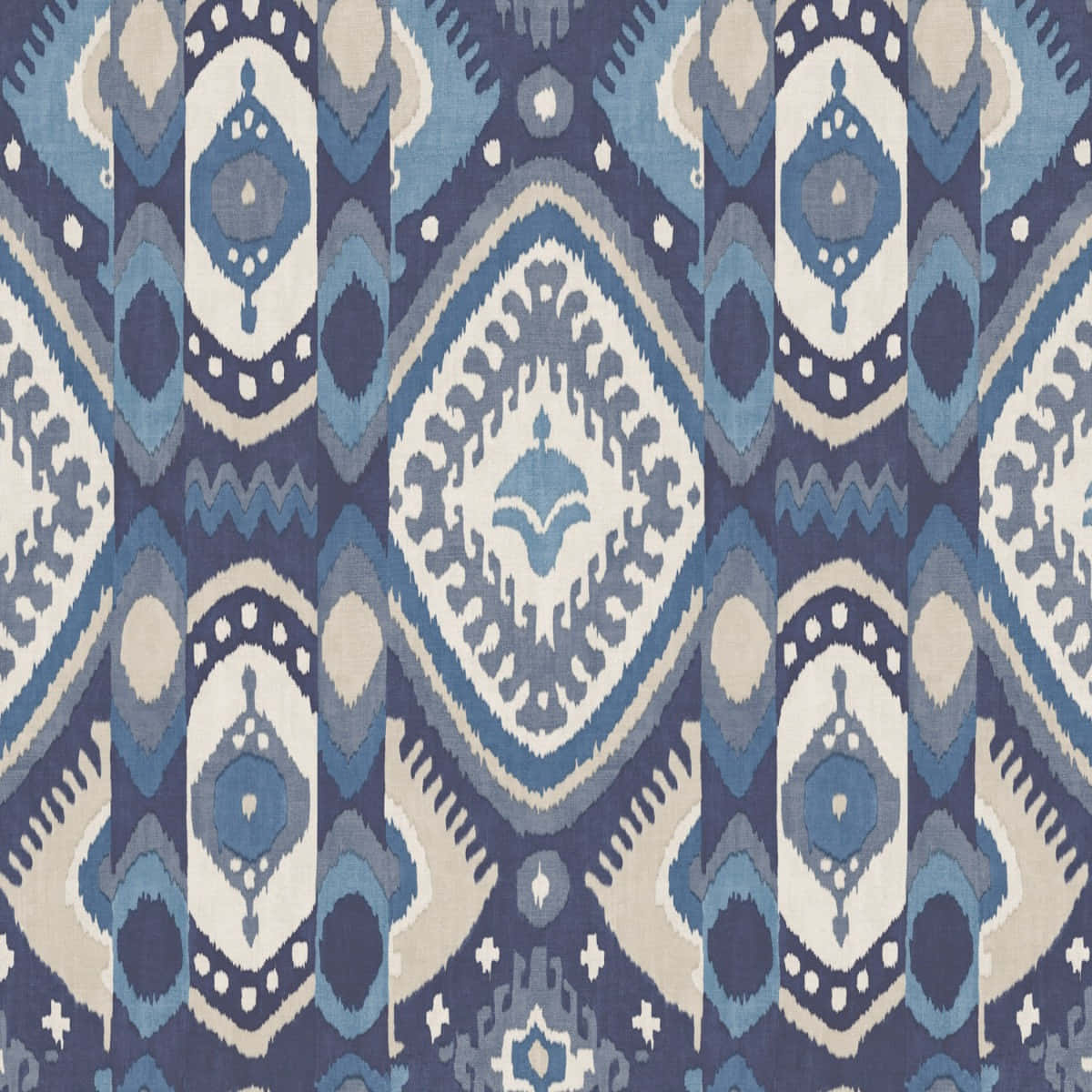 Elegant blått Bukhara-inspirert mønstertapet Bakgrunner