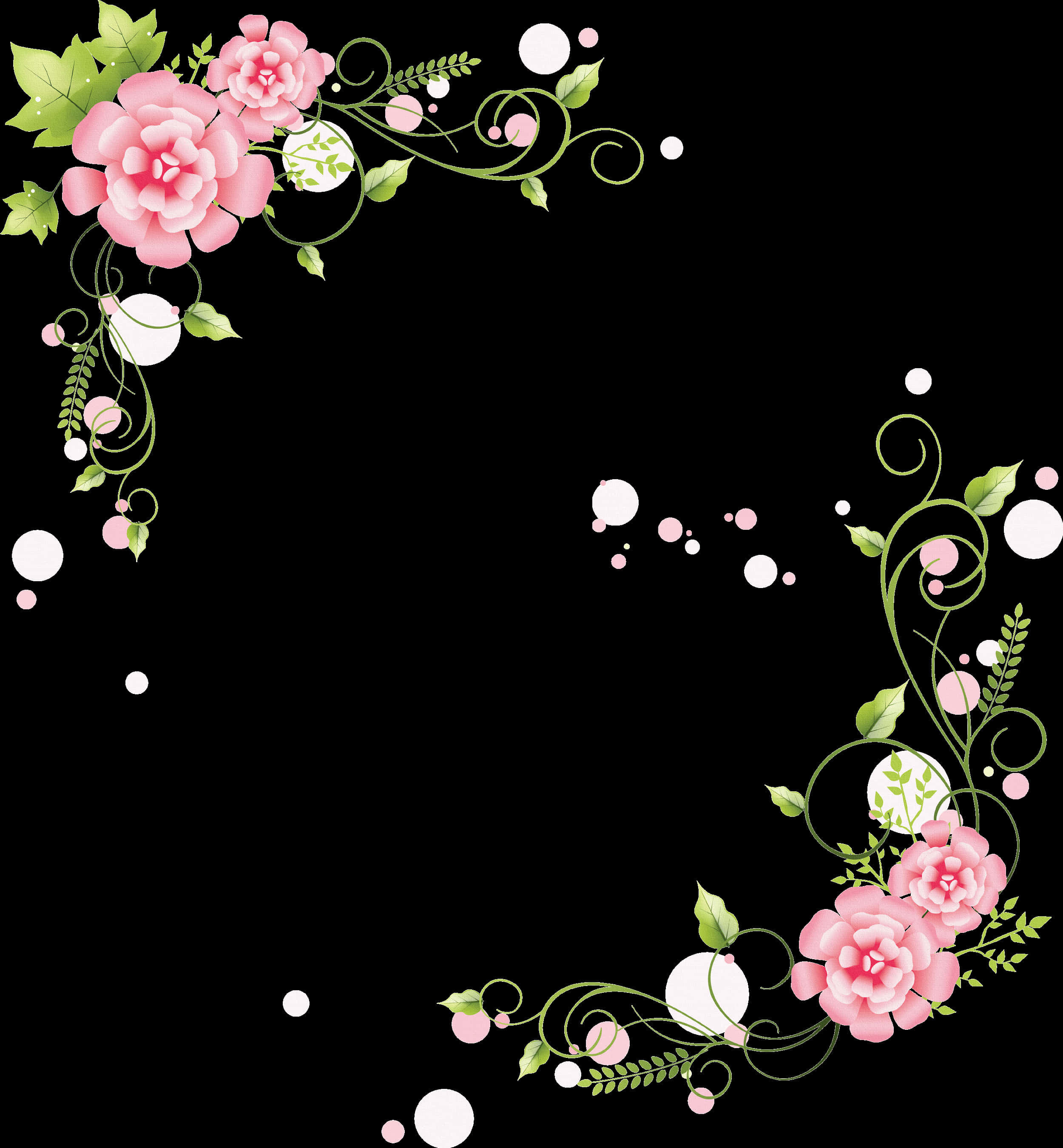 Elegant floral hjørnedesign Bakgrunner