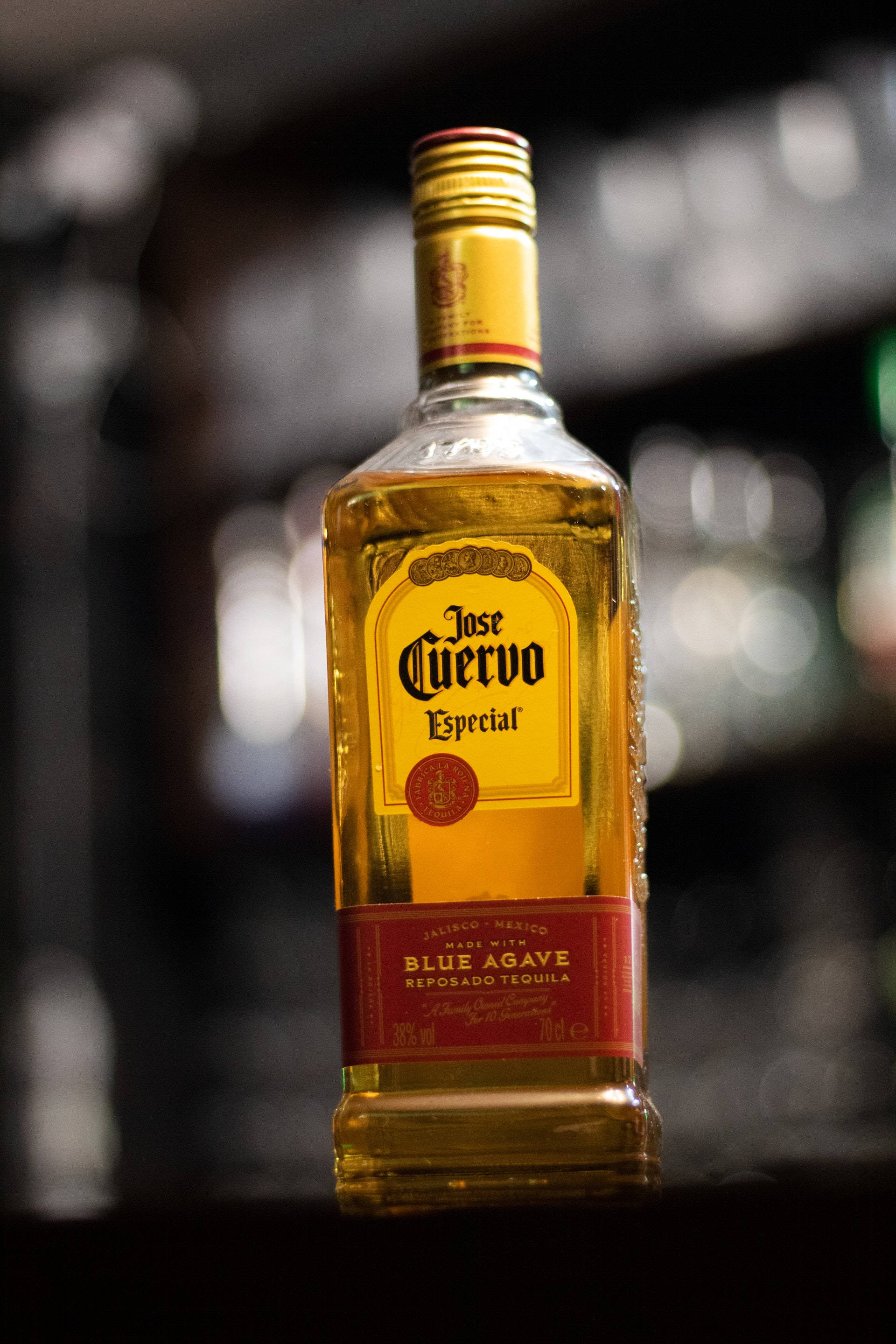 Elegant Jose Cuervo Agave Tequila-flaske Bakgrunner