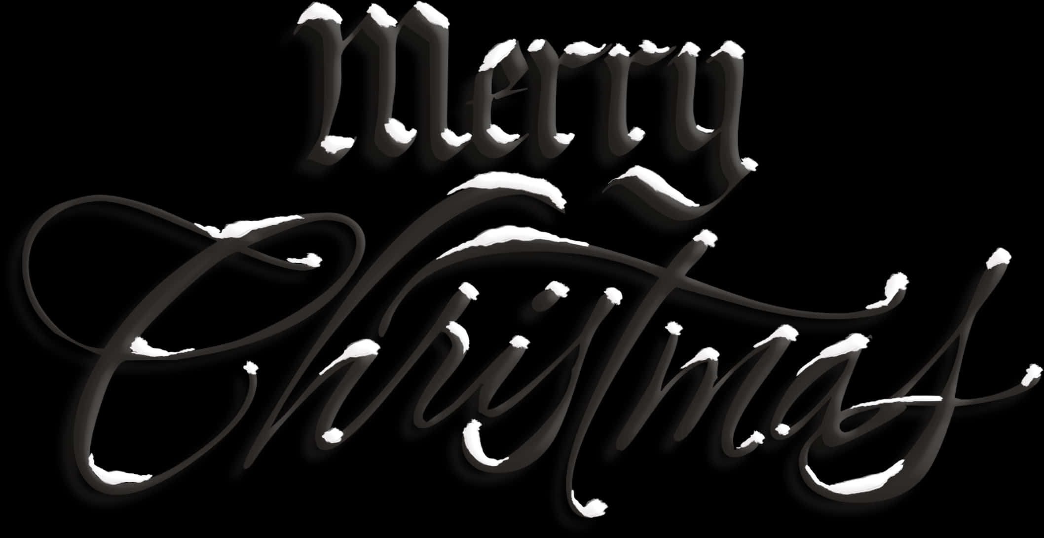 Elegant Merry Christmas Calligraphy Bakgrunner