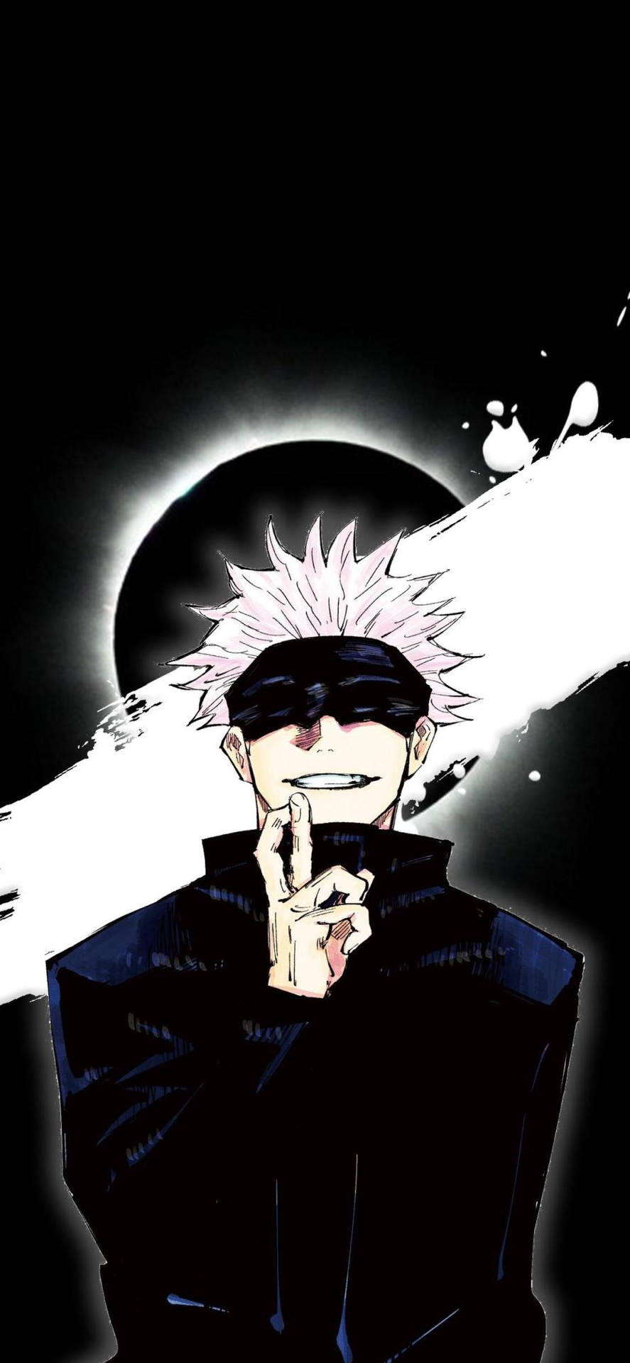 Elegant Satoru Gojo Månefanart – Jujutsu Kaisen Telefonbakgrunn Bakgrunner