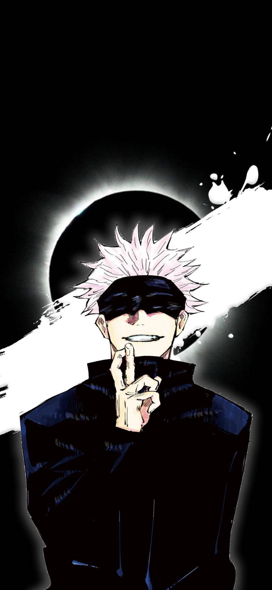 Elegant Satoru Gojo Månefanart – Jujutsu Kaisen Telefonbakgrunn Bakgrunner