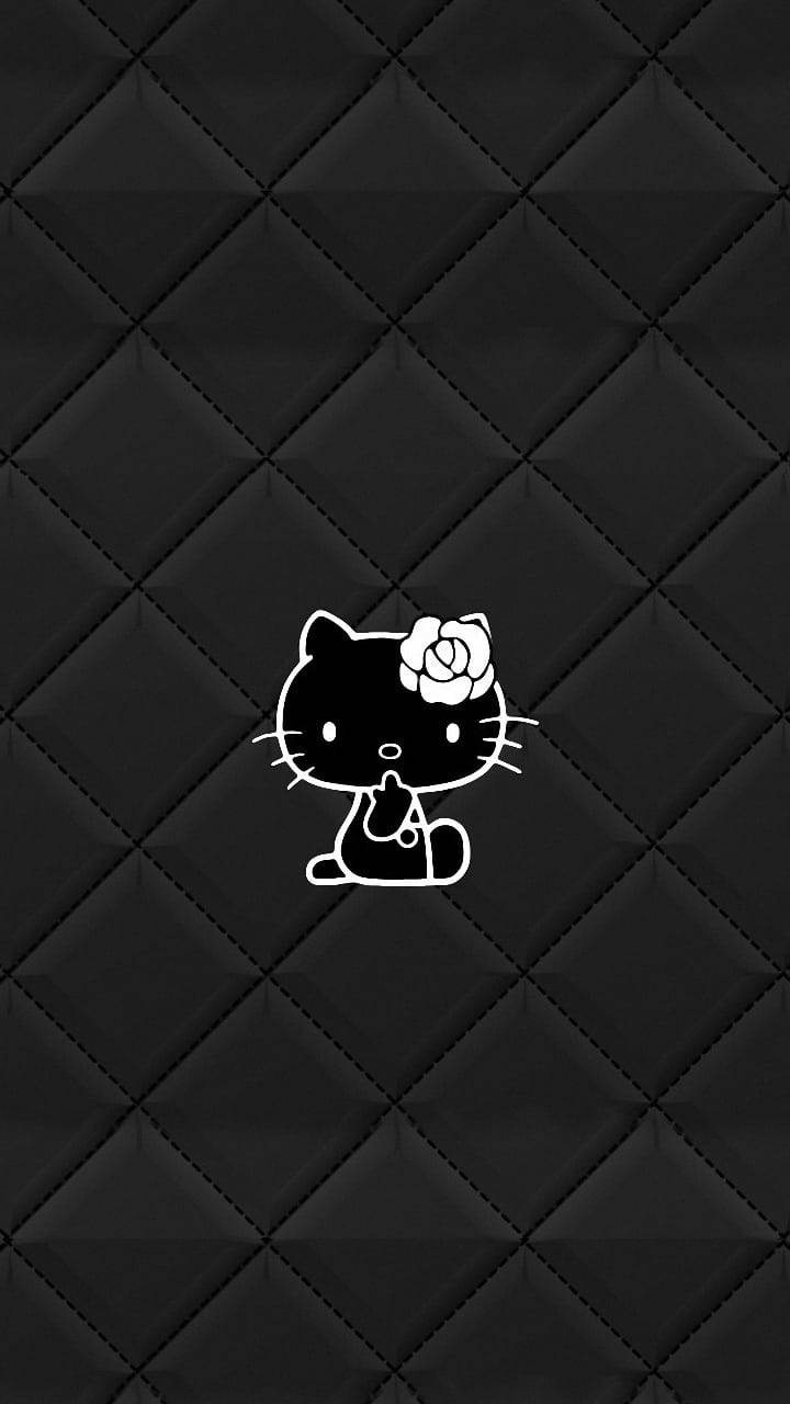 Elegant svart Hello Kitty Bakgrunner