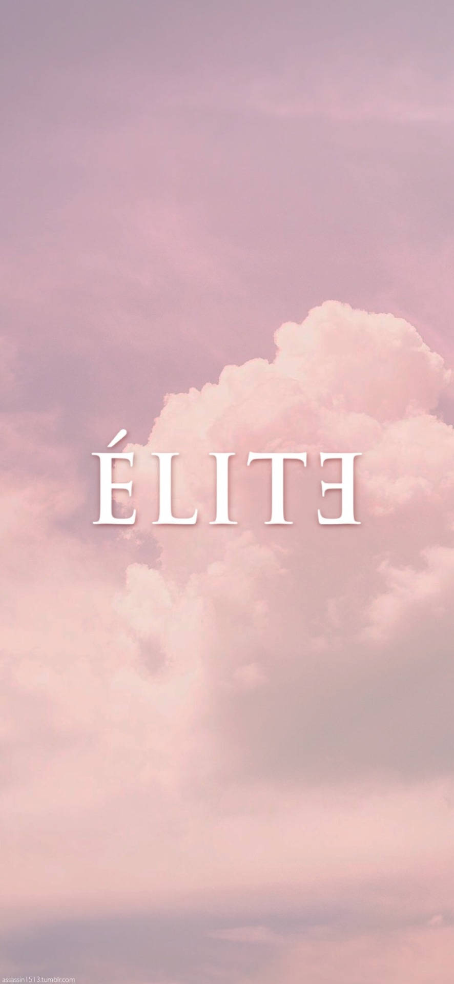 Elite Netflix-serie: Fremtredende rollebesetning mot en levende rosa himmel Bakgrunner
