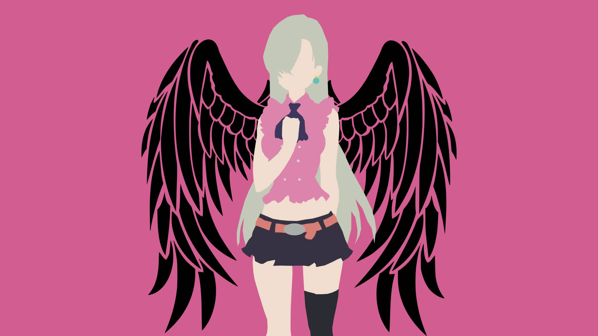 Elizabeth Seven Deadly Sins Minimalistisk Anime Bakgrunner