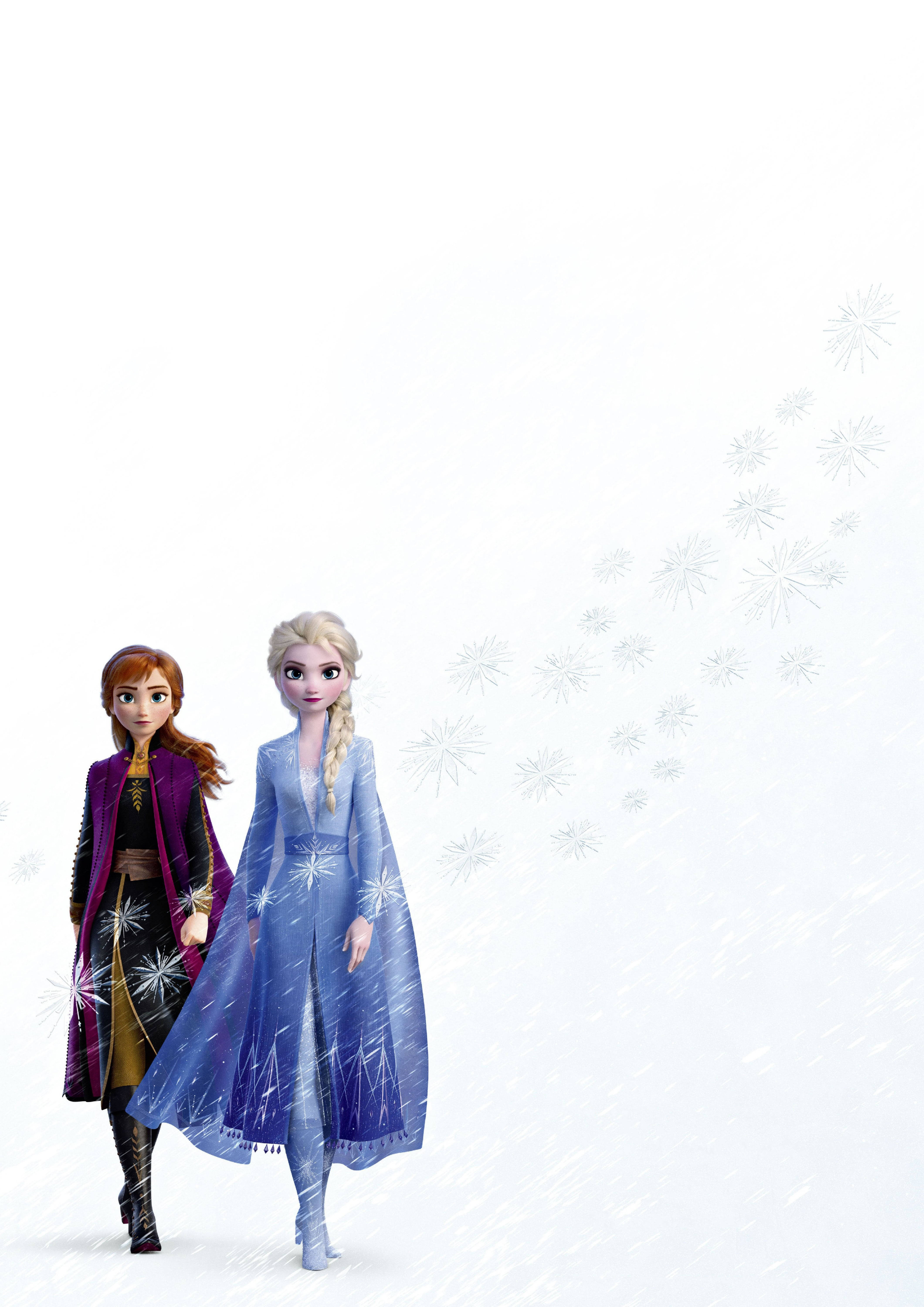 Elsa Og Anna Hvit Bakgrunner
